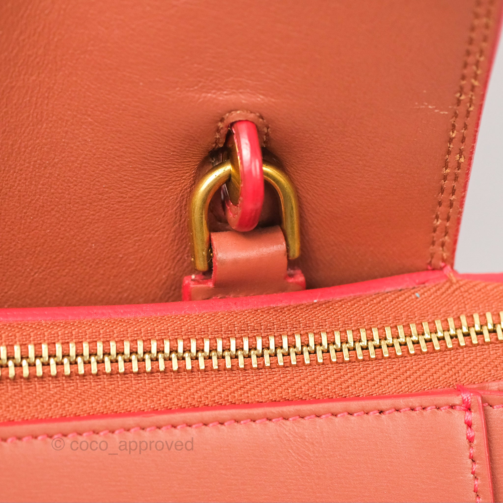 Celine Micro Belt Bag in Terracotta | Smooth Leather with Gold Hardware | Perfect for Work, Travel & Everyday Use