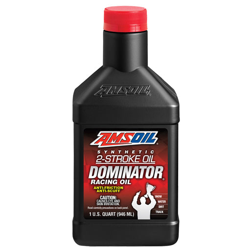 AMSOIL DOMINATOR® Synthetic 2-Stroke Racing Oil - 1 Quart Bottle for Motorcycles, ATVs & Dirt Bikes - High Performance Engine Lubricant for Racing & Off-Road Use