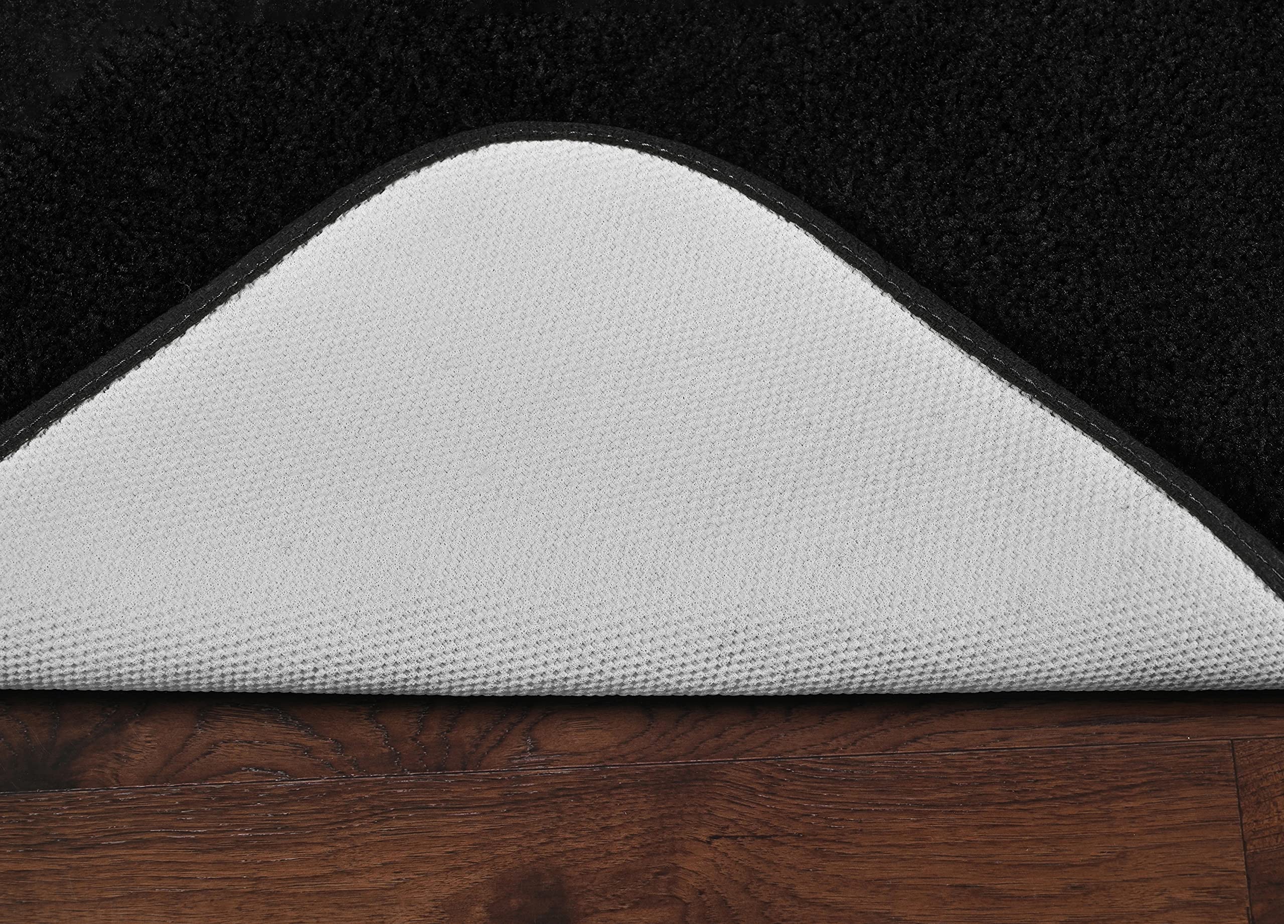 Garland Rug Traditional Nylon Washable Black 5-Piece Bathroom Rug Set - Soft, Absorbent & Stylish Non-Slip Mats for Bath, Shower & Vanity Areas