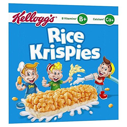 Kellogg's Rice Krispies Cereal Milk Bars 6-Pack (20g Each) - Crunchy Snack Bars for Kids Lunch, After School Treats & On-the-Go Breakfast