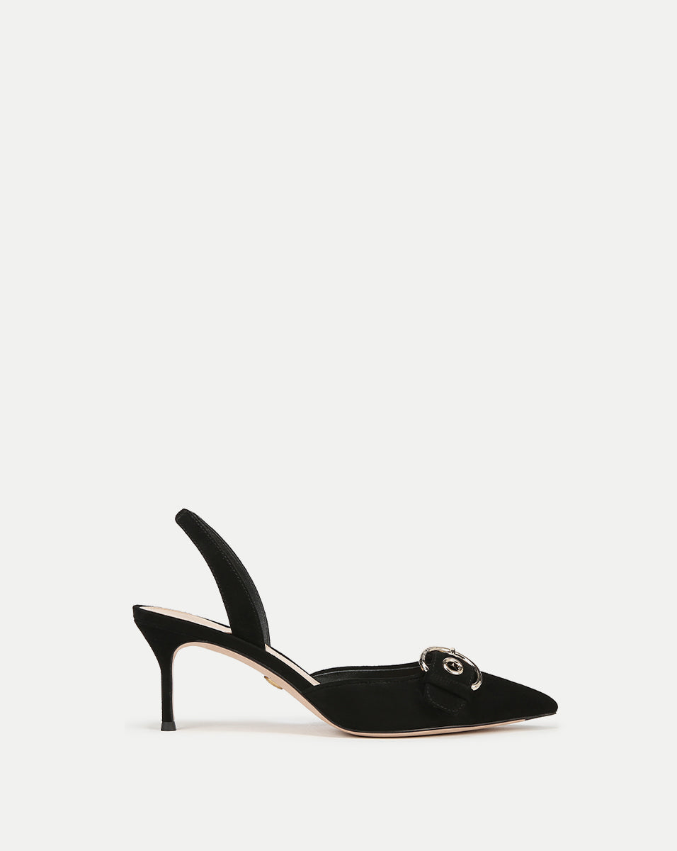 Roxy Women's Suede Slingback Pumps - Comfortable Low Heel Dress Shoes for Work, Party & Wedding | Stylish Casual & Formal Shoes for Women