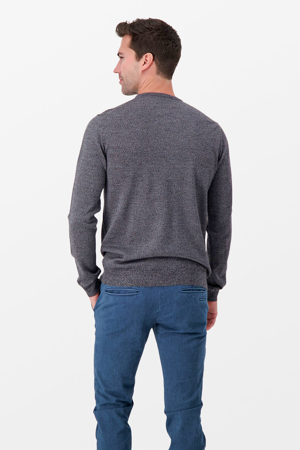 Zanone Grey Giro Z Man Sweater - Men's Casual Knit Pullover for Fall & Winter | Perfect for Office, Date Night and Weekend Outings