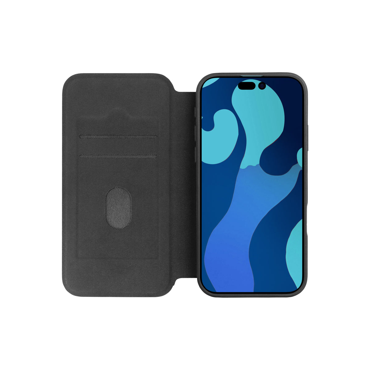 3sixT SlimFolio LTE Phone Case for iPhone 16 Plus - Ultra Thin Protective Cover with Wireless Charging Support | Perfect for Business Travel & Everyday Use (Black)