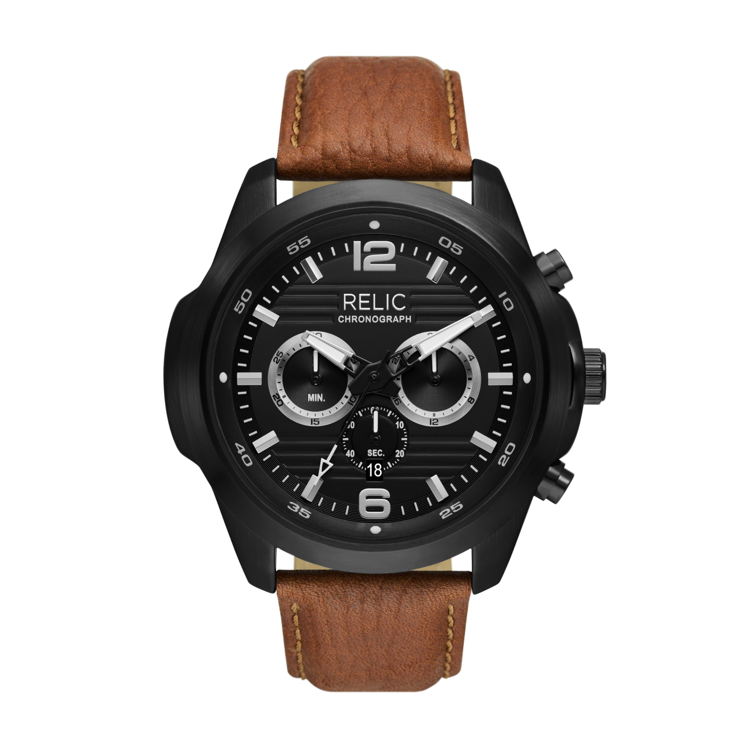Fossil Daley Chronograph Men's Watch - Stainless Steel, Leather Strap, Water Resistant - Perfect for Business, Casual & Formal Wear