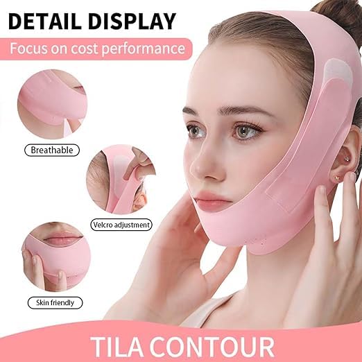 **Anti-Aging Silicone Face Mask for Women & Men – V-Lift Tightening Band for Cheek, Chin & Double Chin Reduction – Skin Firming & Slimming Facial Bandage (1 Count) – Perfect for Home Spa & Skincare Routine**