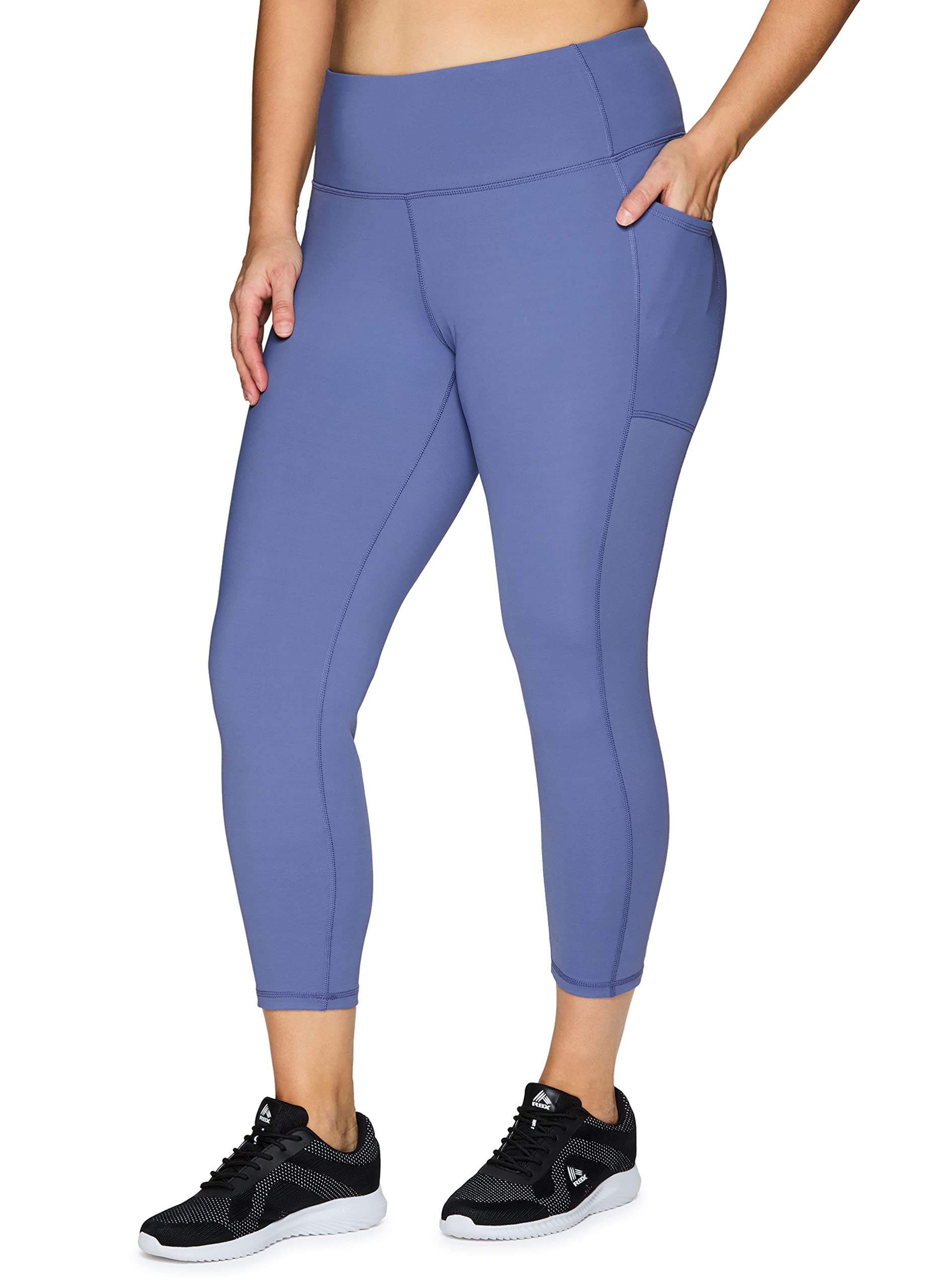 RBX Active Women's Plus Size Stretch Yoga Pants - High Waist Workout Running Gym Leggings for Women - Perfect for Yoga, Running, Gym & Everyday Wear