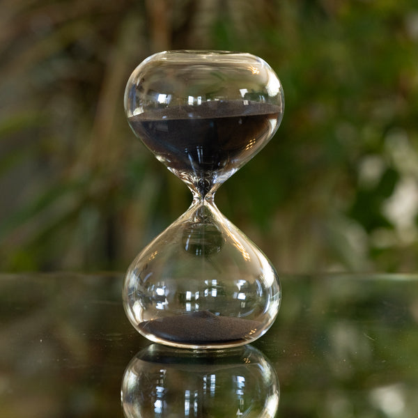 50 Minute Modern Glass Timer - Black or White - Perfect for Kitchen, Classroom, and Productivity Tasks