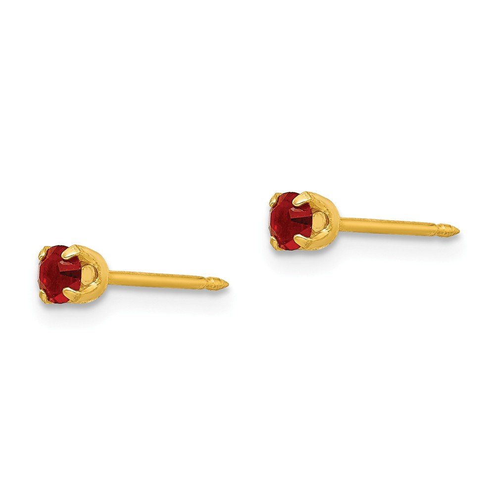 Sterling Silver 24K Gold Plated January Birthstone Crystal Earrings – Perfect for Gifts, Birthdays & Special Occasions