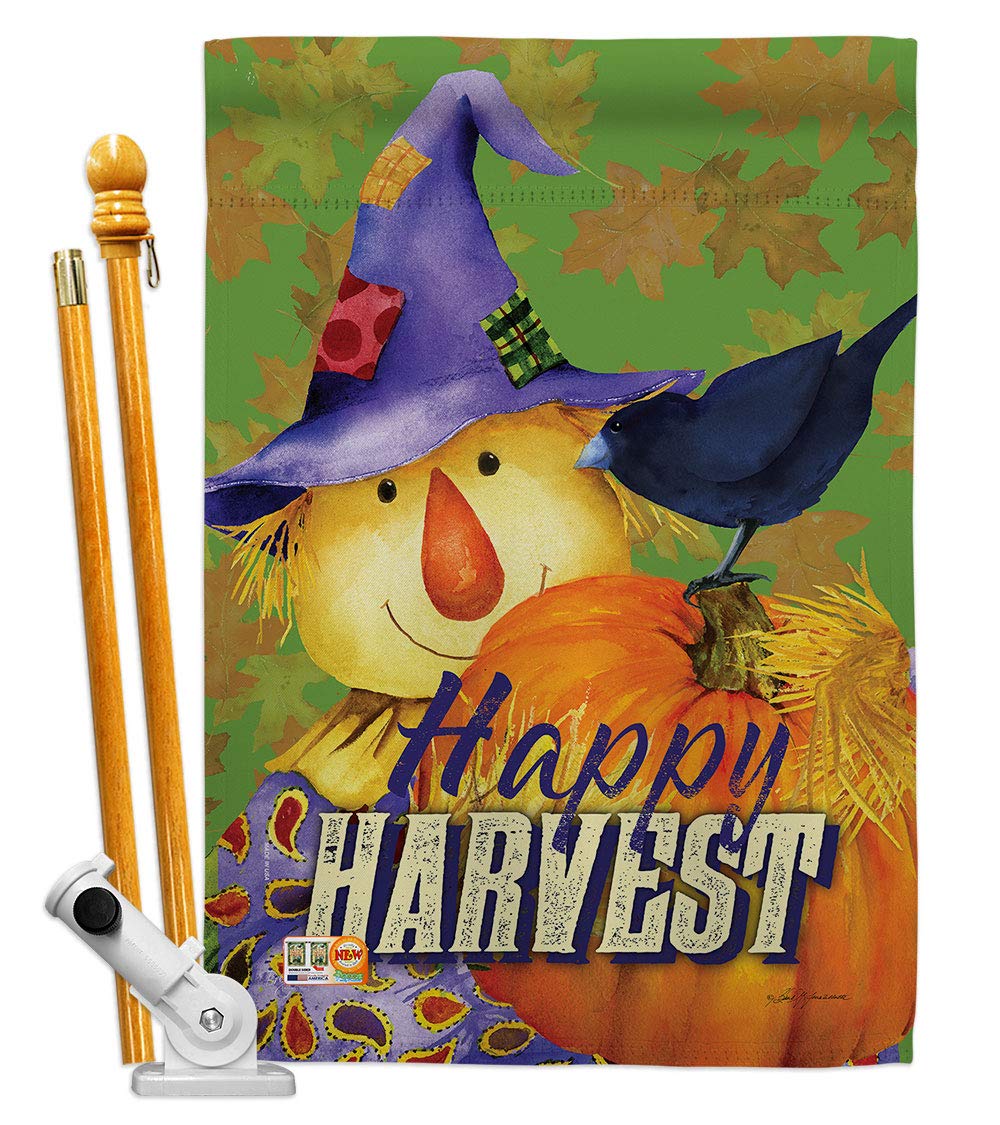Happy Harvest Scarecrow Flag Set - 28