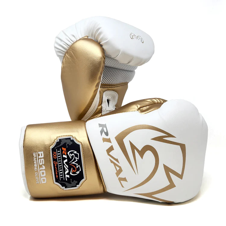 RIVAL RS100 Professional Sparring Gloves for Boxing, MMA & Training – Premium Leather, Wrist Support & Shock Absorption – Perfect for Fighters, Gyms & Home Workouts