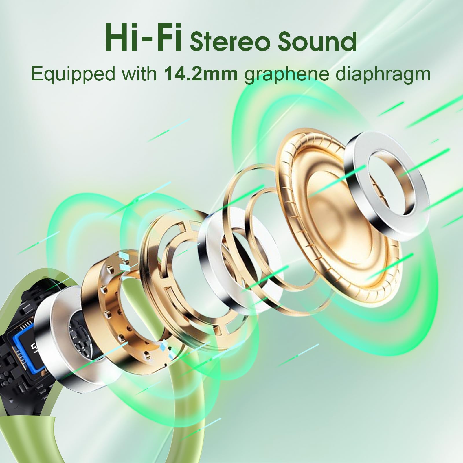 Wireless Earbuds 75hrs Bluetooth 5.4, ENC Noise Cancelling, IPX7 Waterproof - Perfect for Sports & Workouts