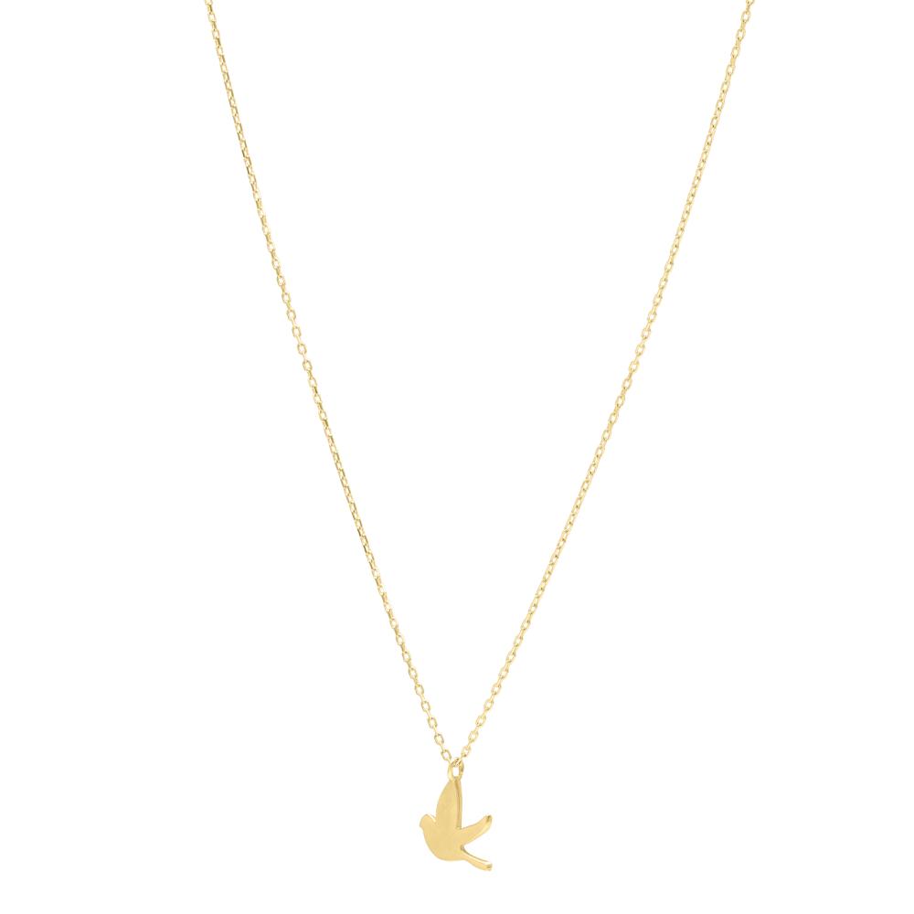 14K Gold Dove Pendant Necklace for Women - Elegant & Dainty Jewelry Gift for Her - Perfect for Weddings, Anniversaries & Everyday Wear