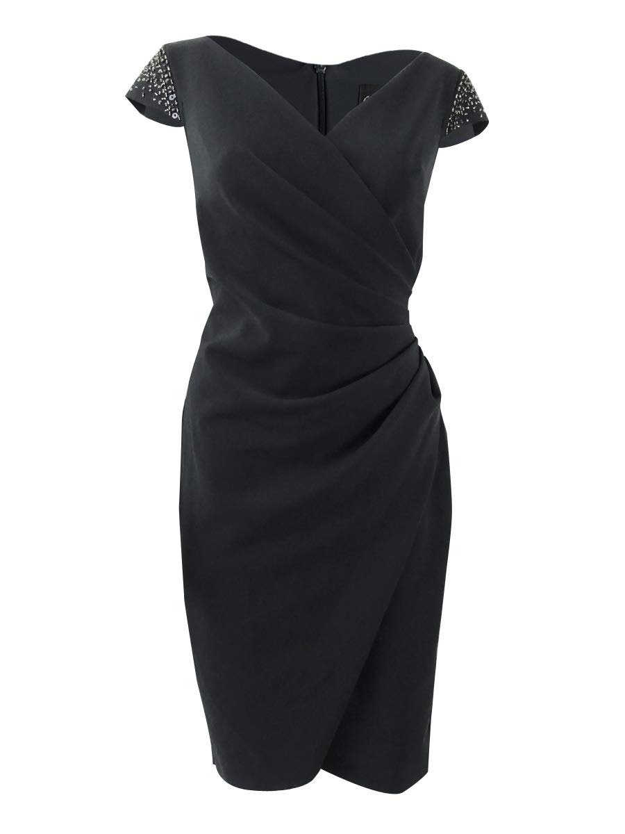 Alex Evenings Women's Elegant Wrap Dress for Evening Parties & Special Occasions | Plus Size & Petite Options | Formal & Cocktail Wear