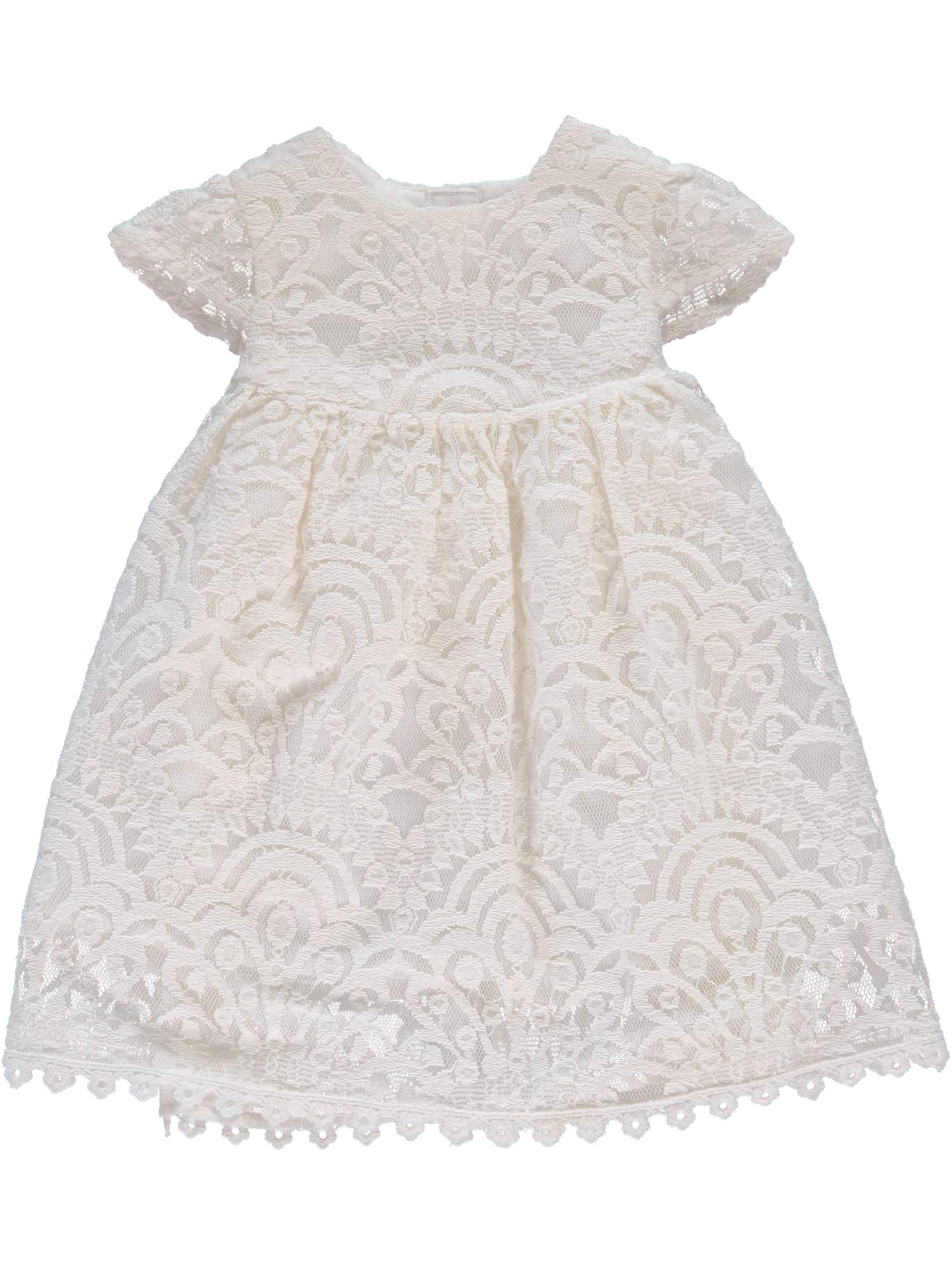 Ivory Lace Christening Dress for Baby Girls - Perfect for Baptism, First Communion & Special Occasions