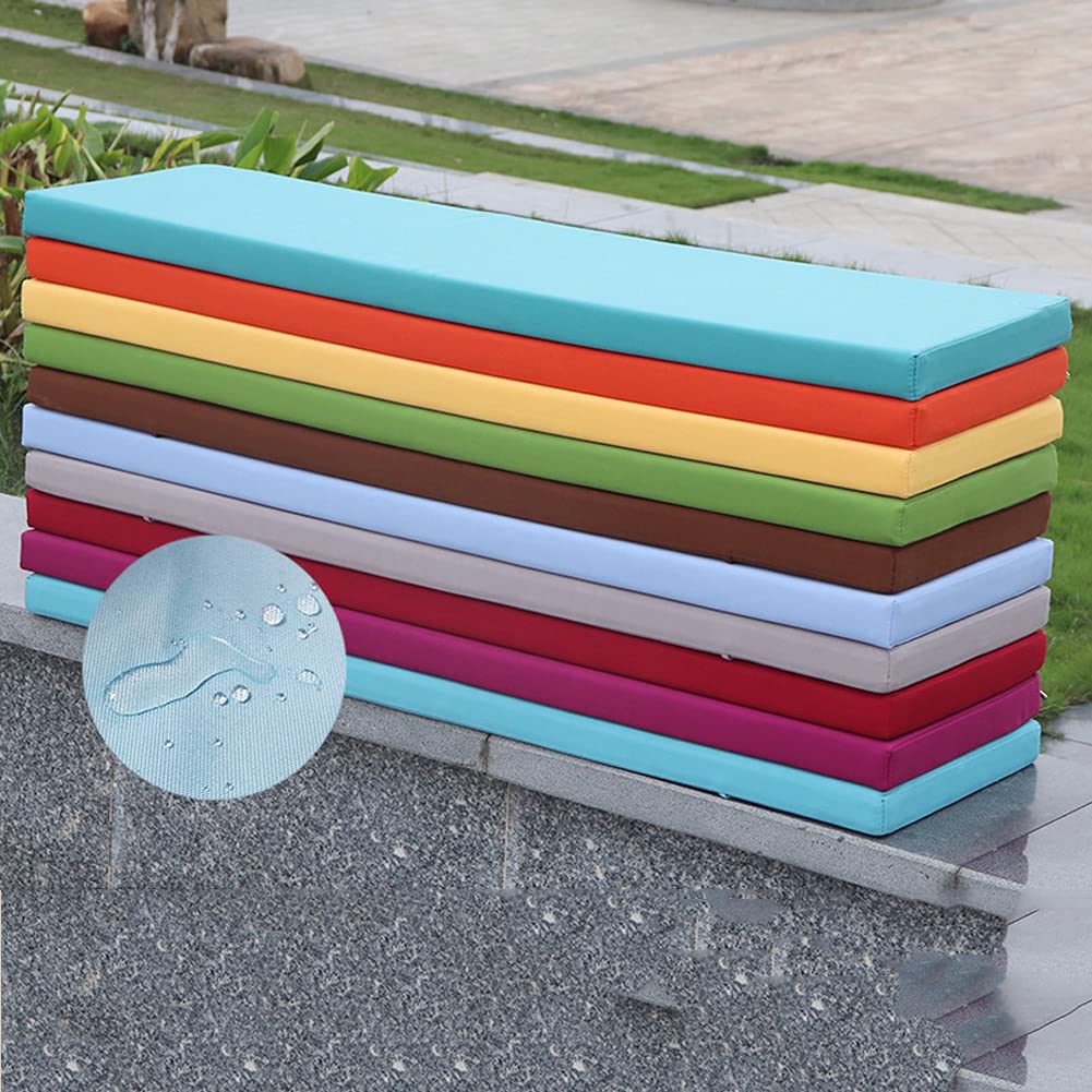48 Inch Water-Resistant Outdoor Bench Cushion - Washable Patio Swing Seat Pad with Zipper - Thickened Lounger Cushion for Wicker Loveseat, Settee & Dining Chairs - Perfect for Backyard, Garden, Poolside & Patio Relaxation