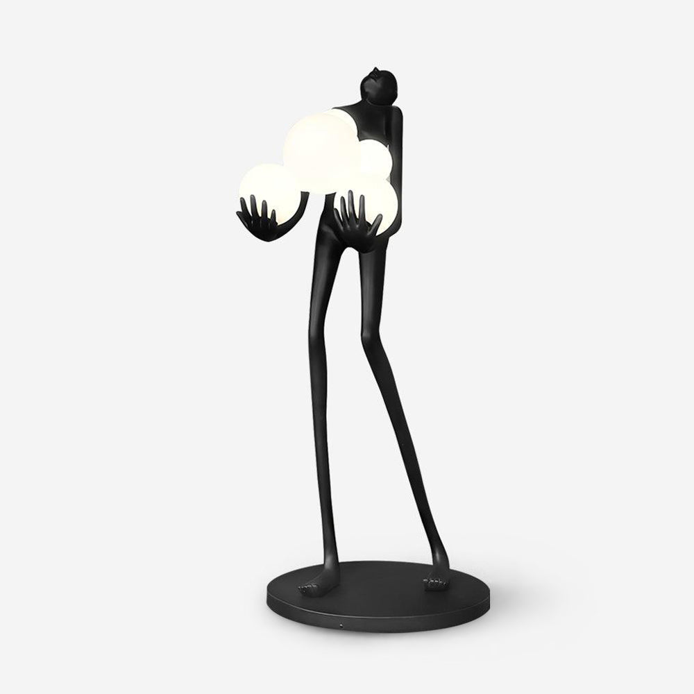 Modern Embrace Sculpture Floor Lamp - Elegant LED Standing Light for Living Room, Bedroom & Office - Dimmable Ambient Lighting for Home Decor & Relaxation