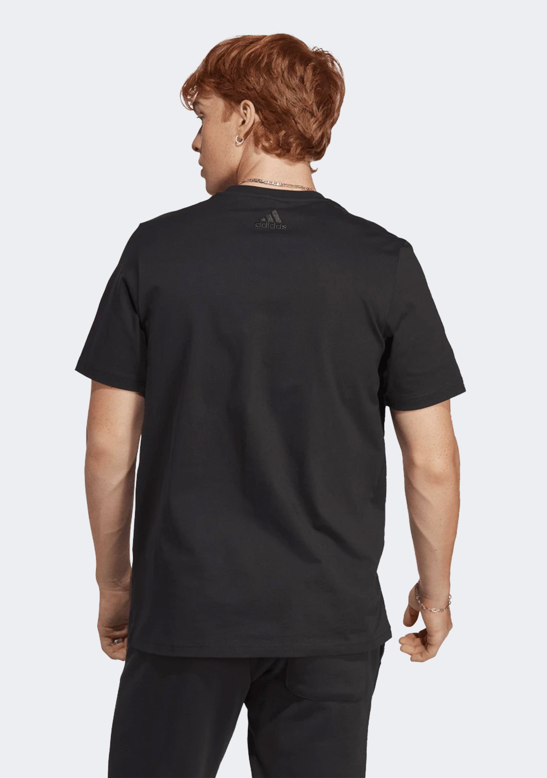 Adidas Men's Essentials Big Logo T-Shirt - Comfortable Cotton Jersey Tee for Casual Wear, Gym & Everyday Outfits