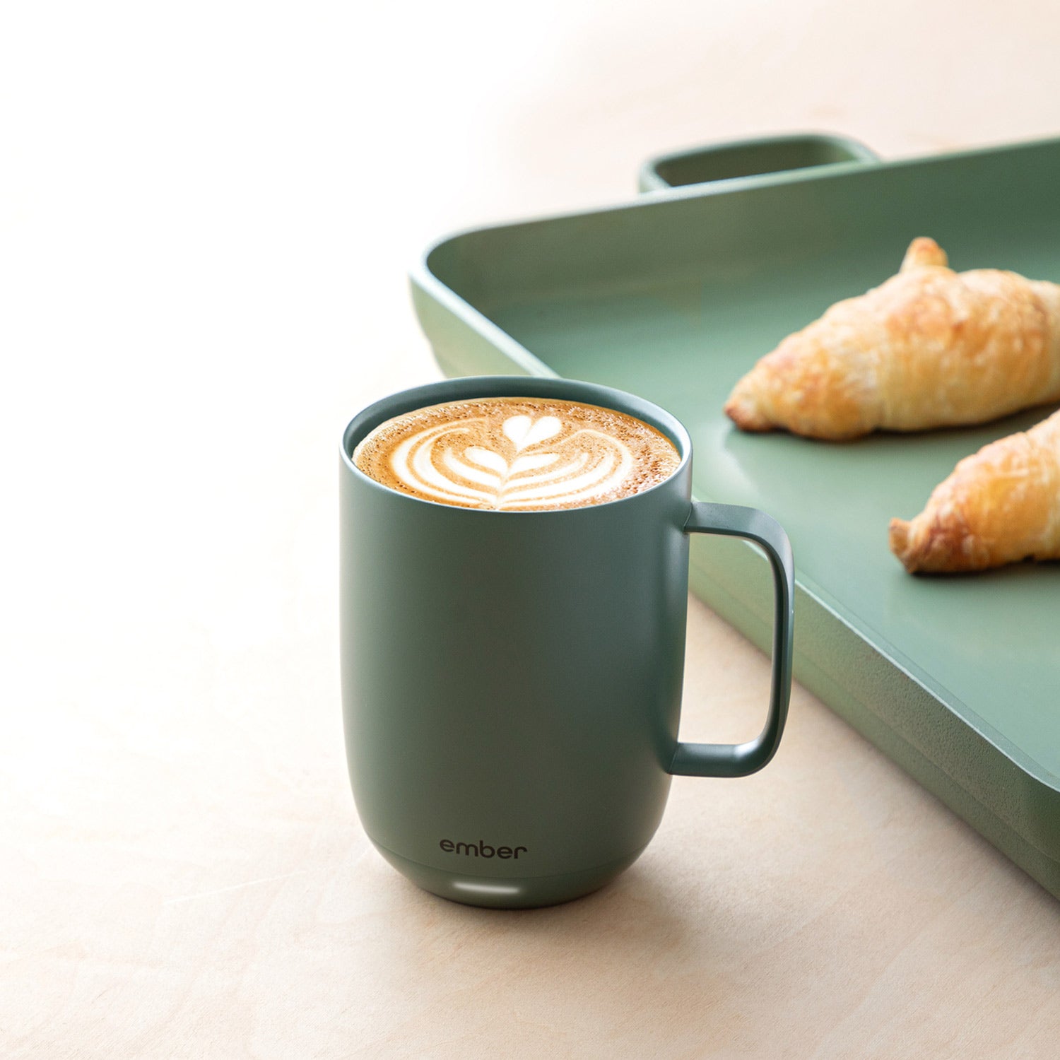 Ember Mug 2 Smart Temperature Control Travel Mug - 14 oz Stainless Steel Coffee Cup with App, Sage Green - Perfect for Office, Commuting & Gifts
