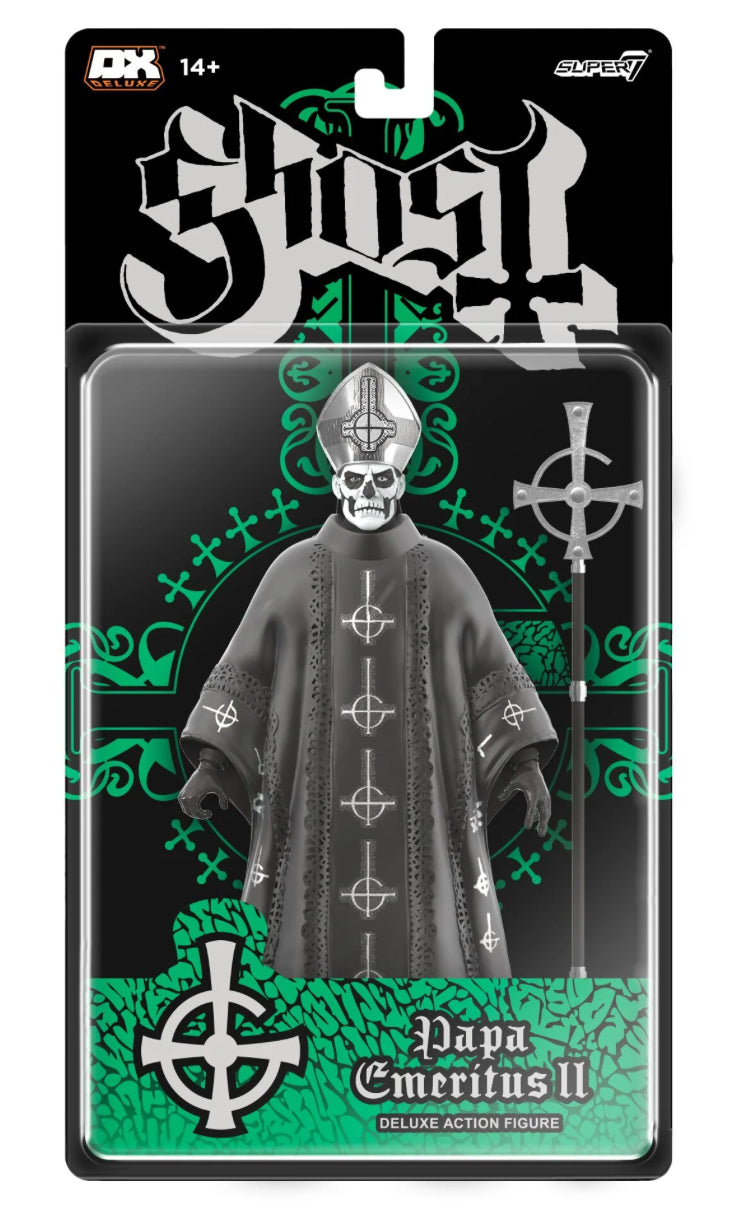 Papa Emeritus III Ghost Super7 ReAction Figure – Collectible Action Figure for Ghost Fans | Perfect for Display, Gifts & Pop Culture Collections