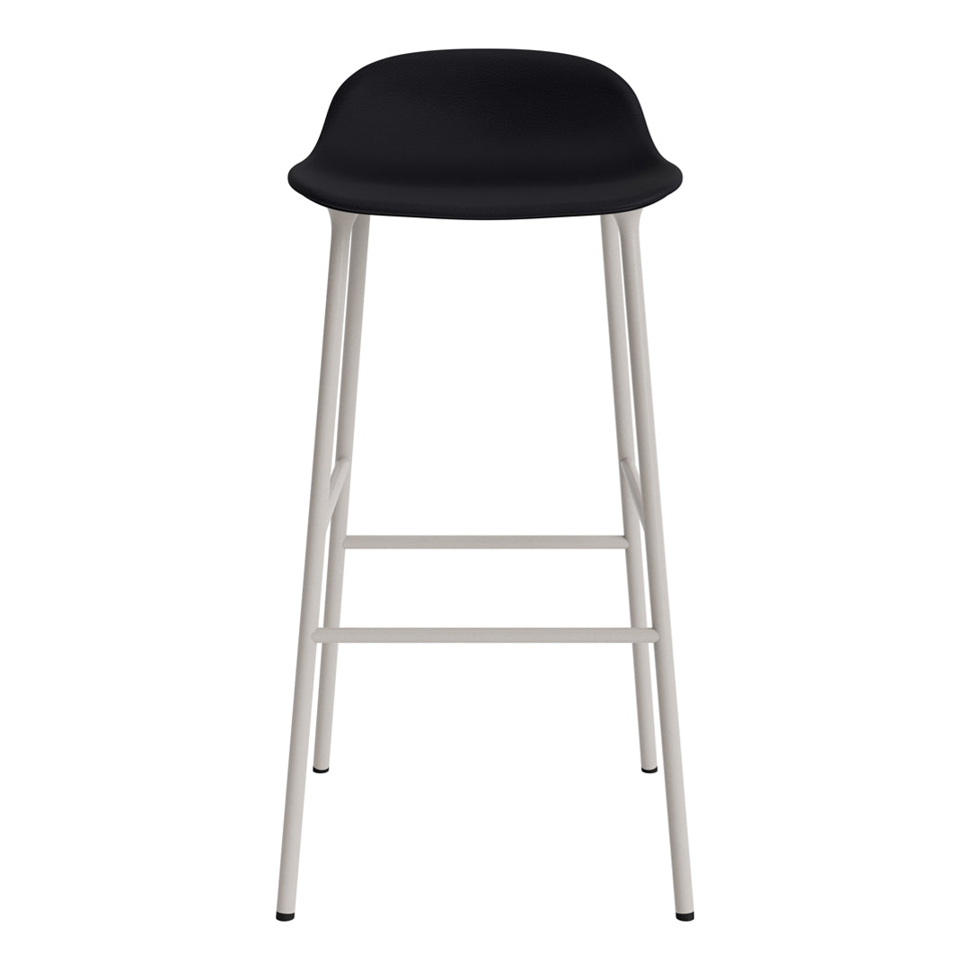 Modern Form Bar Stool with Metal Legs & Upholstered Seat - Perfect for Kitchen Islands, Home Bars & Commercial Use