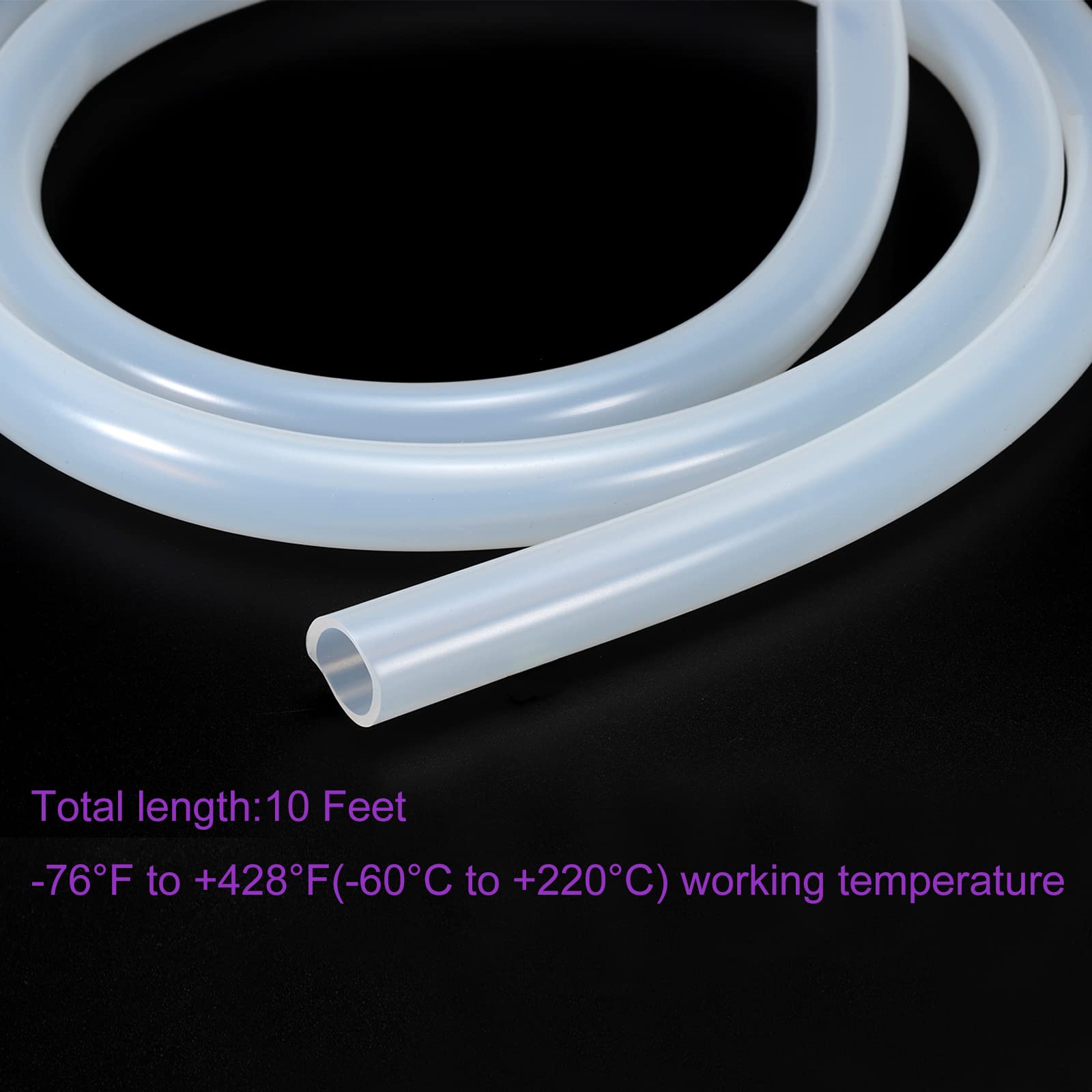 DMiotech 14mm ID 18mm OD 10 Feet Clear Silicone Hose - Flexible Industrial Grade Tubing for Water Transfer, Air Pump, Aquarium, Hydroponics & Garden Irrigation System