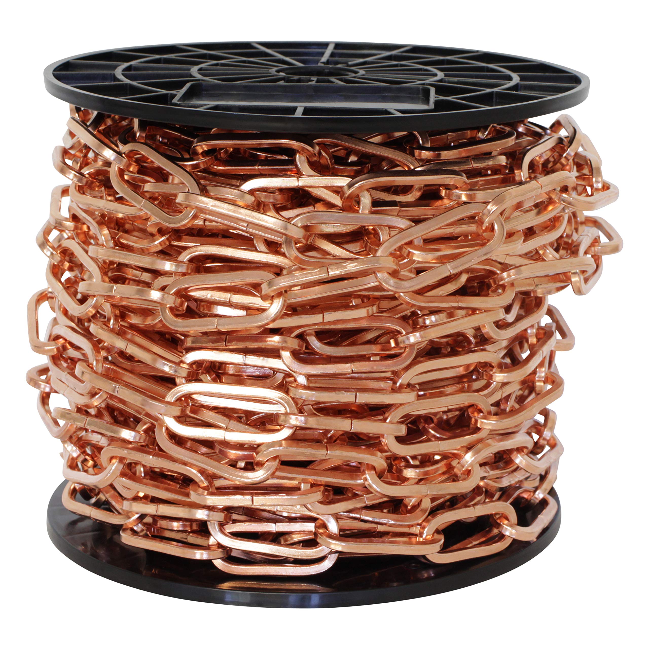 RCH Hardware CH-S62-40-CO-82 82-Foot Copper Steel Chandelier Chain - Heavy Duty Hanging Chain for Light Fixtures, Ceiling Fans & Home Decor