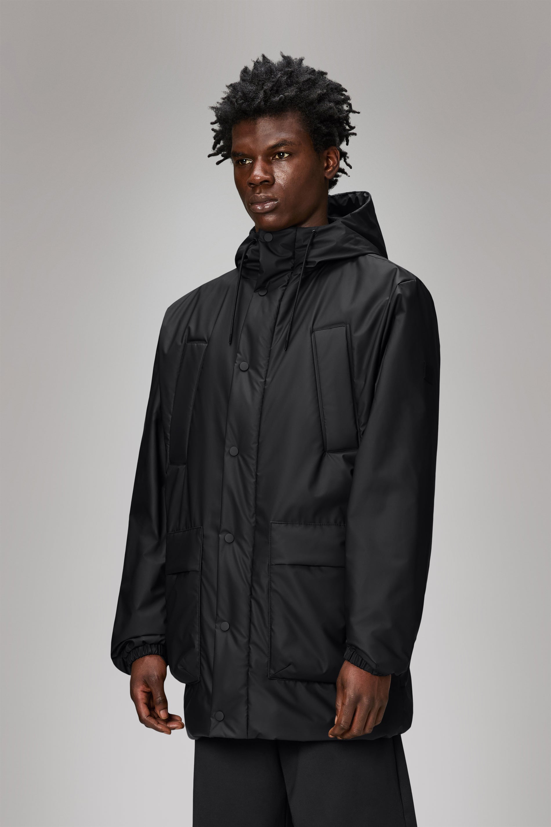 Lohja Men's Long Insulated Cargo Jacket - Waterproof Winter Coat for Outdoor Work & Hiking | Heavy Duty Workwear for Cold Weather Protection