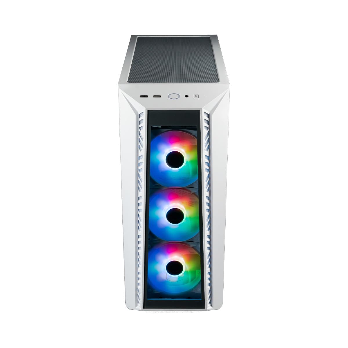 Cooler Master MasterBox 520 Mid-Tower ATX PC Case - 4 Pre-Installed ARGB Fans, Tempered Glass Front & Side Panel, Multiple Airflow Configurations, ARGB Controller (White) - Perfect for Gaming PC Builds & Workstation Setups