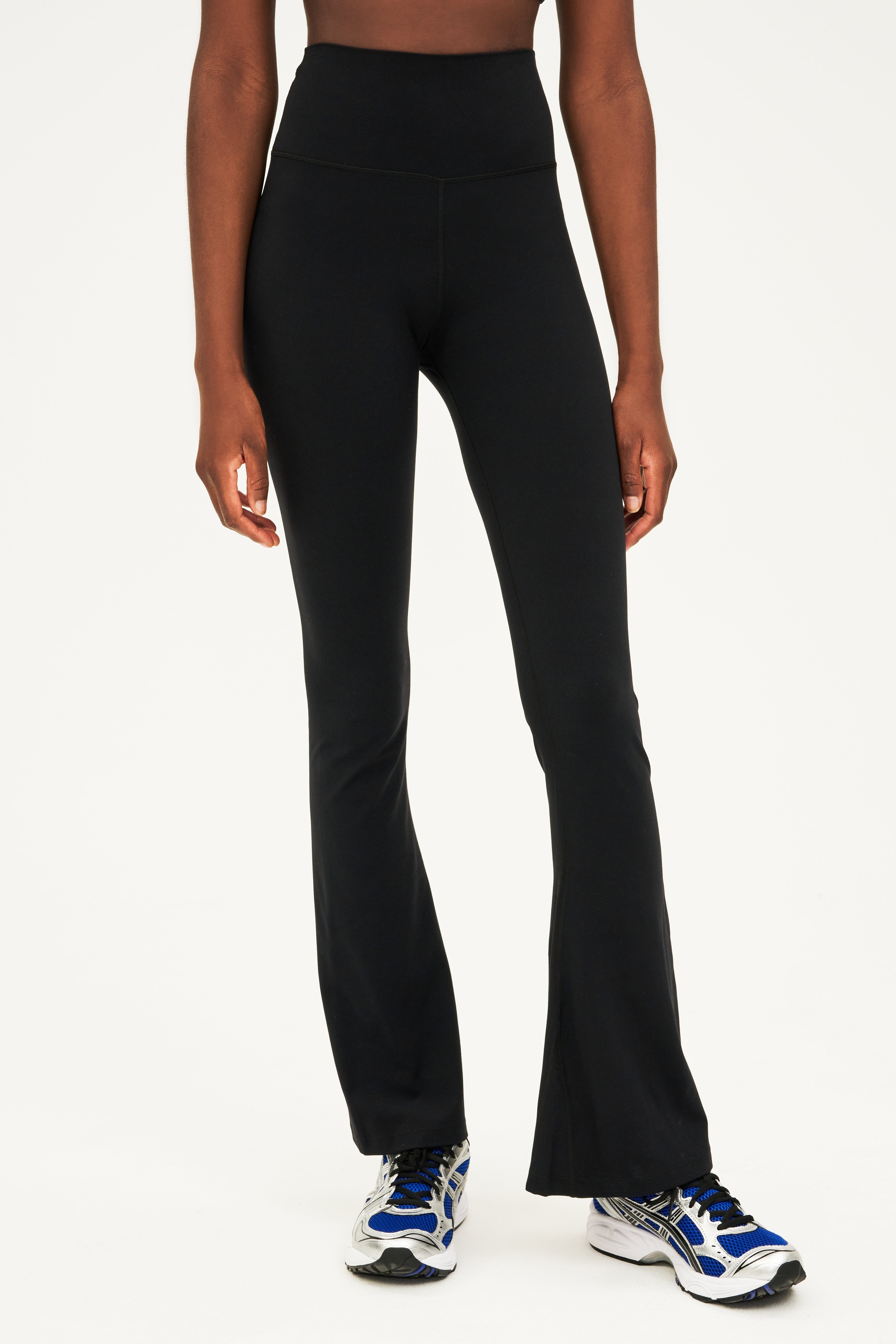 Raquel High Waist Airweight Flare Pants for Women - Stretchy Comfortable Black Bootcut Trousers | Perfect for Work, Travel & Casual Outfits