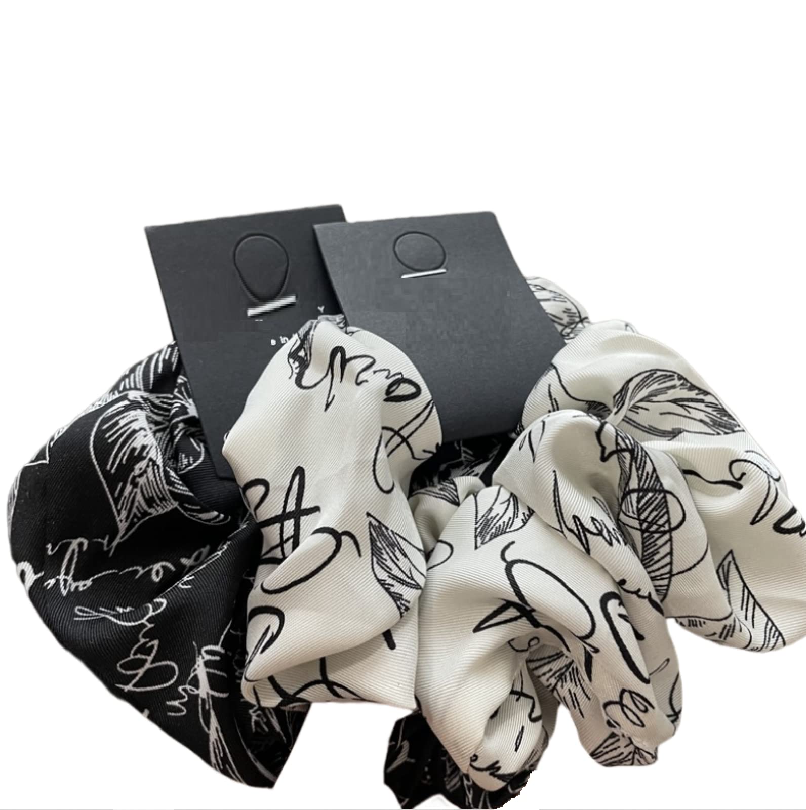 Satin Scrunchie Hair Ties 2Pcs - Women's Hair Accessories for Ponytail & Bun