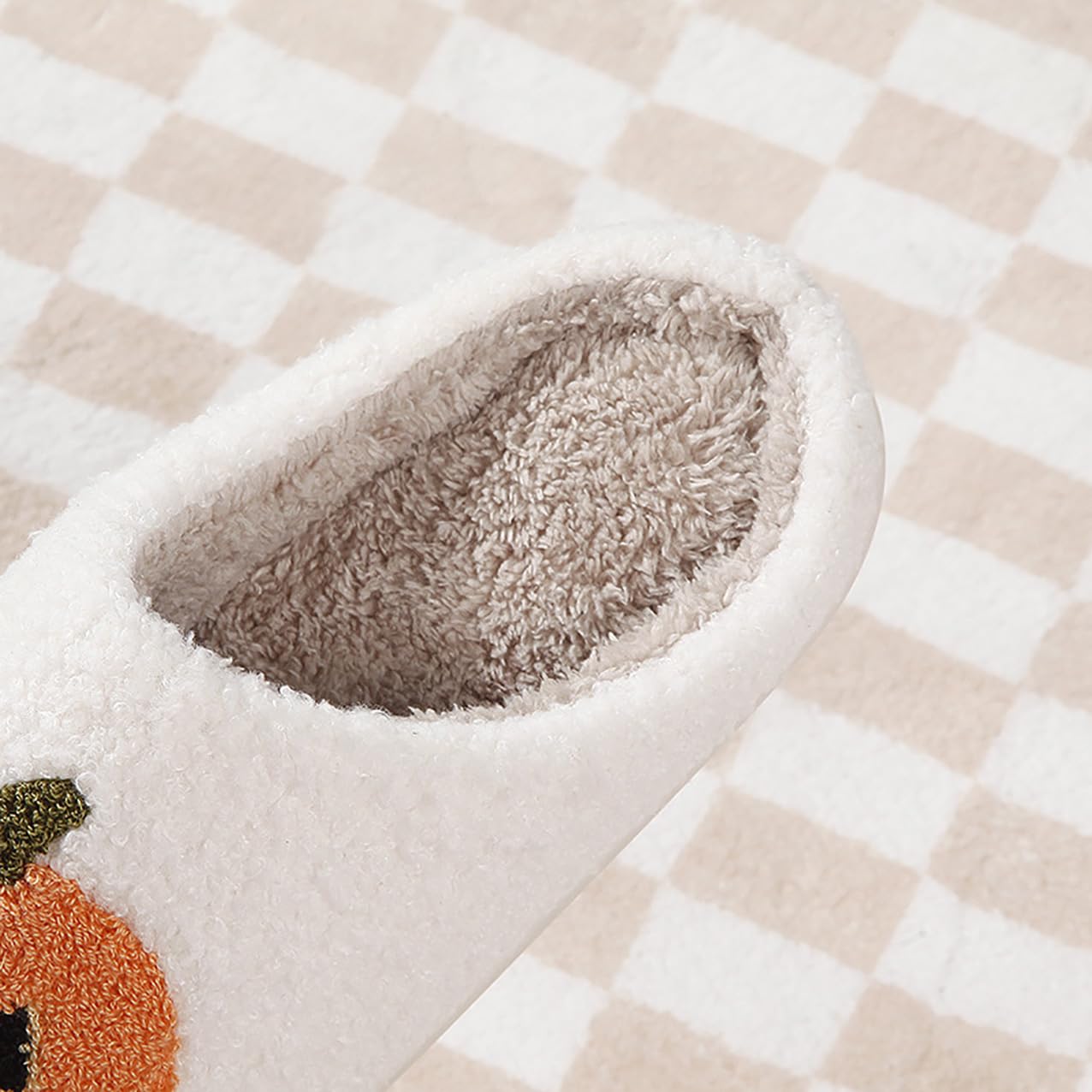 Ghostface Slippers - Halloween Pumpkin Slippers for Women & Men - Soft Plush Memory Foam Indoor House Slippers - Cozy Cloud Slip-On Slippers for Home, Lounge & Movie Nights