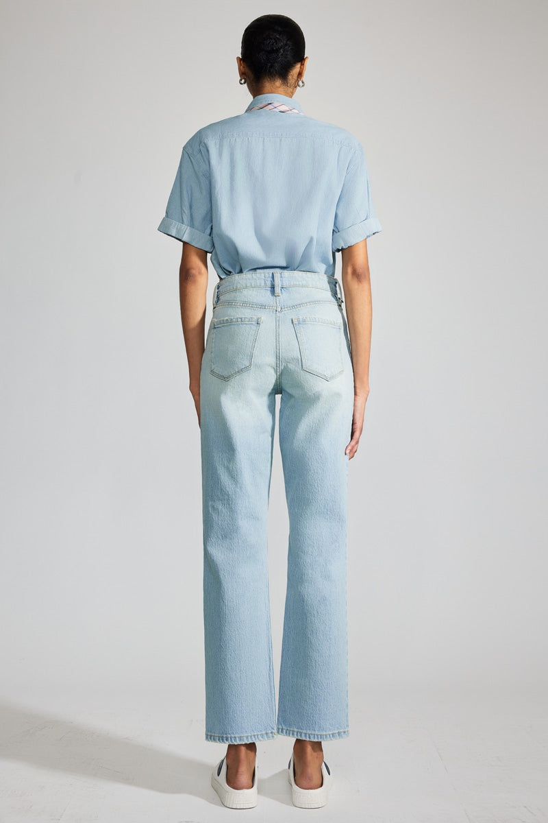 Marisela Premier High Rise Straight Jeans for Women - Classic Stretch Denim Pants with Comfortable Fit | Perfect for Work, Casual Outfits & Everyday Wear