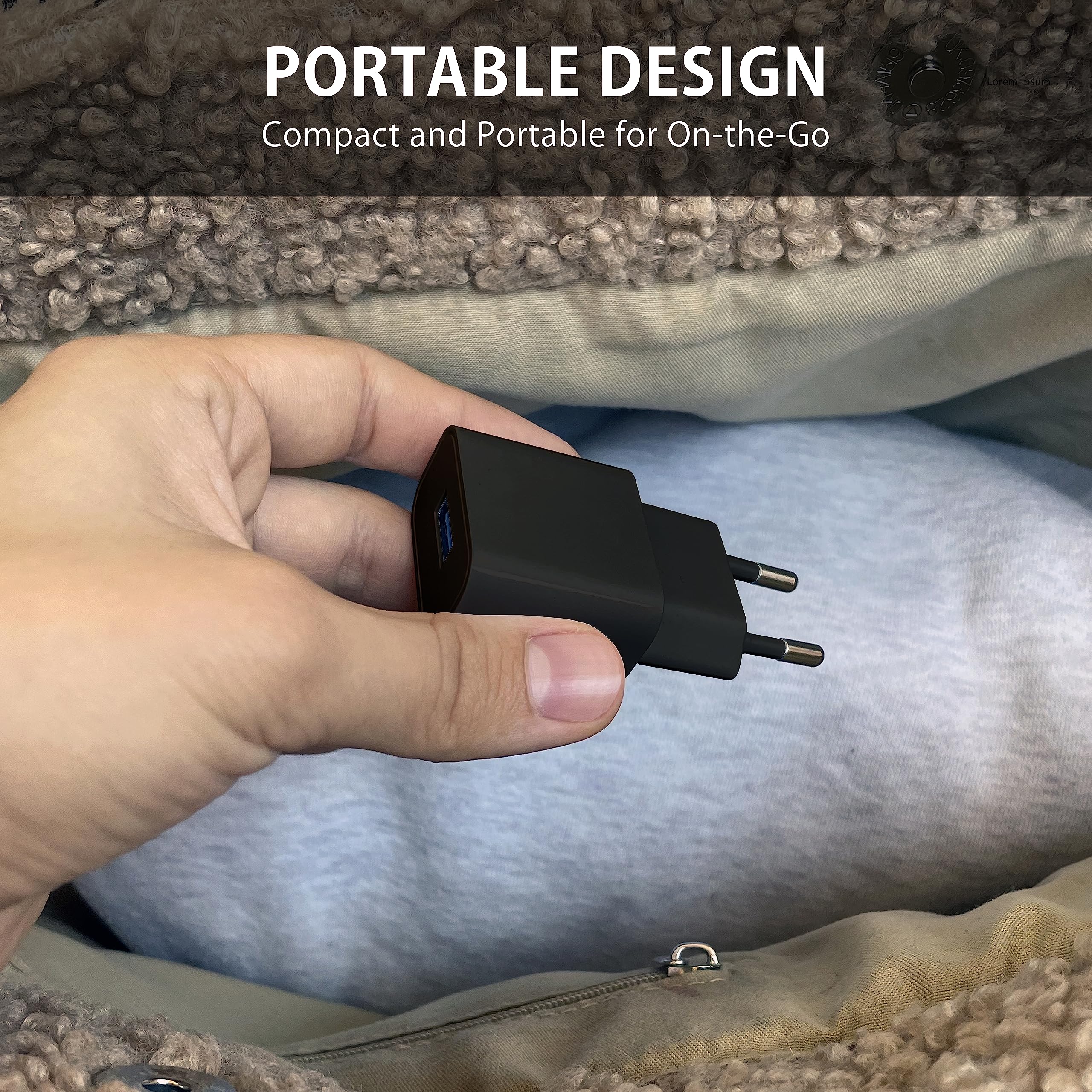 MyGadget 2X Universal USB Charger Adapter (5V 2A) - Fast Wall Charger Compatible with Apple iPhone 15/14/13, Samsung Galaxy S24 & More - Black - Perfect for Home, Office & Travel Charging Needs