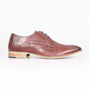 Cavani John Cherry Wine Signature Shoes - Stylish & Comfortable Men's Dress Shoes for Weddings, Parties & Formal Events