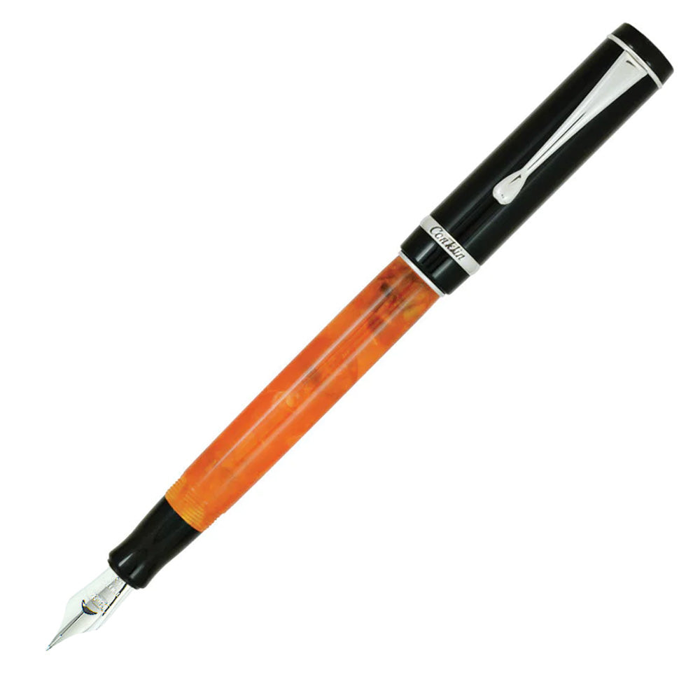 Conklin Duragraph Fountain Pen - Orange Nights Fine Nib, Classic Vintage Design for Smooth Writing - Perfect for Calligraphy, Journaling & Office Use