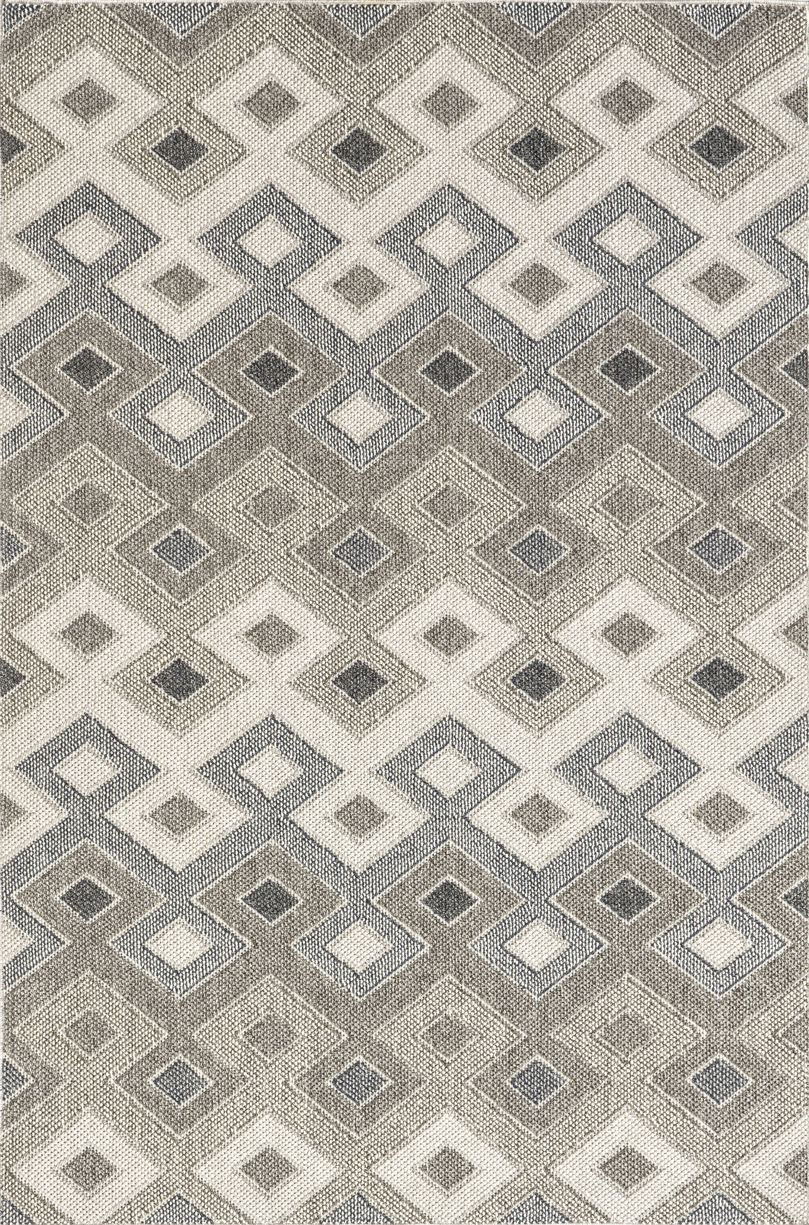 Stylish Grey Geometric Area Rug - Indoor/Outdoor Bohemian Decor for Living Room, Bedroom & Patio