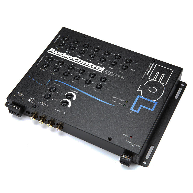 AudioControl EQL Black 2-Channel Car Audio Equalizer - Dual Bandwidth Graphic EQ & Preamp for Enhanced Sound in Vehicles & Trucks
