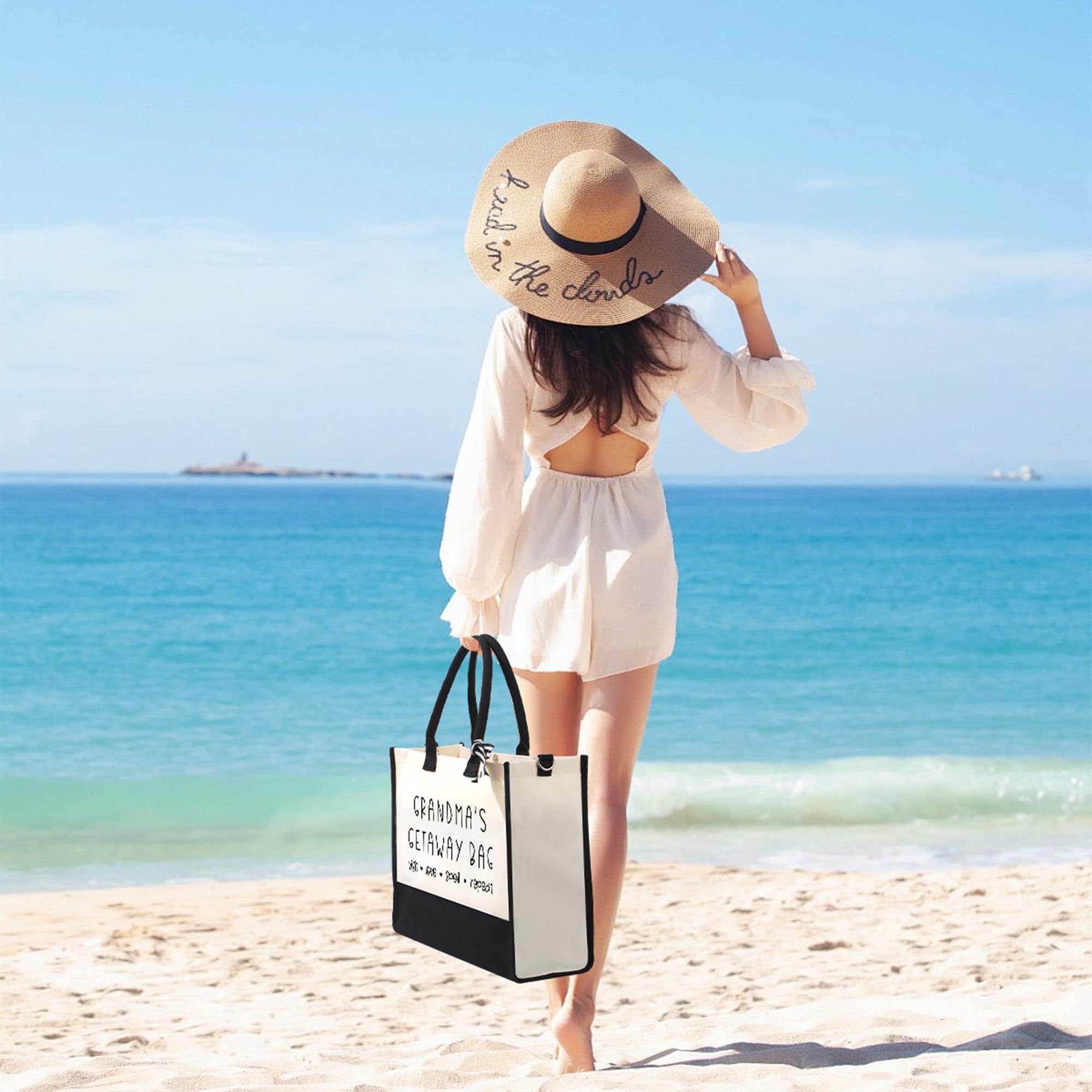 Personalized Canvas Tote Bag for Women - Birthday, Mother's Day, Wedding & Christmas Gift Ideas - Perfect for Beach, Shopping & Everyday Use
