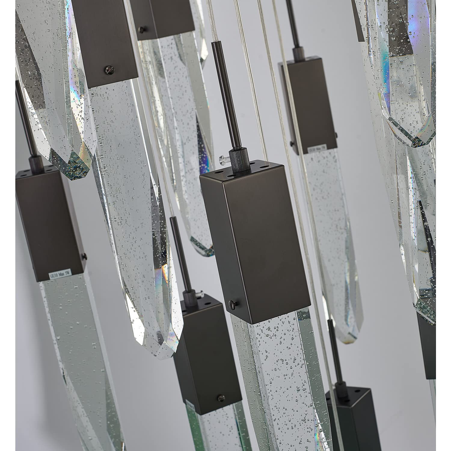 FAL Series 3-Light Mini Chandelier in Beige & Green - Perfect for Dining Room, Bedroom or Entryway Lighting Decor