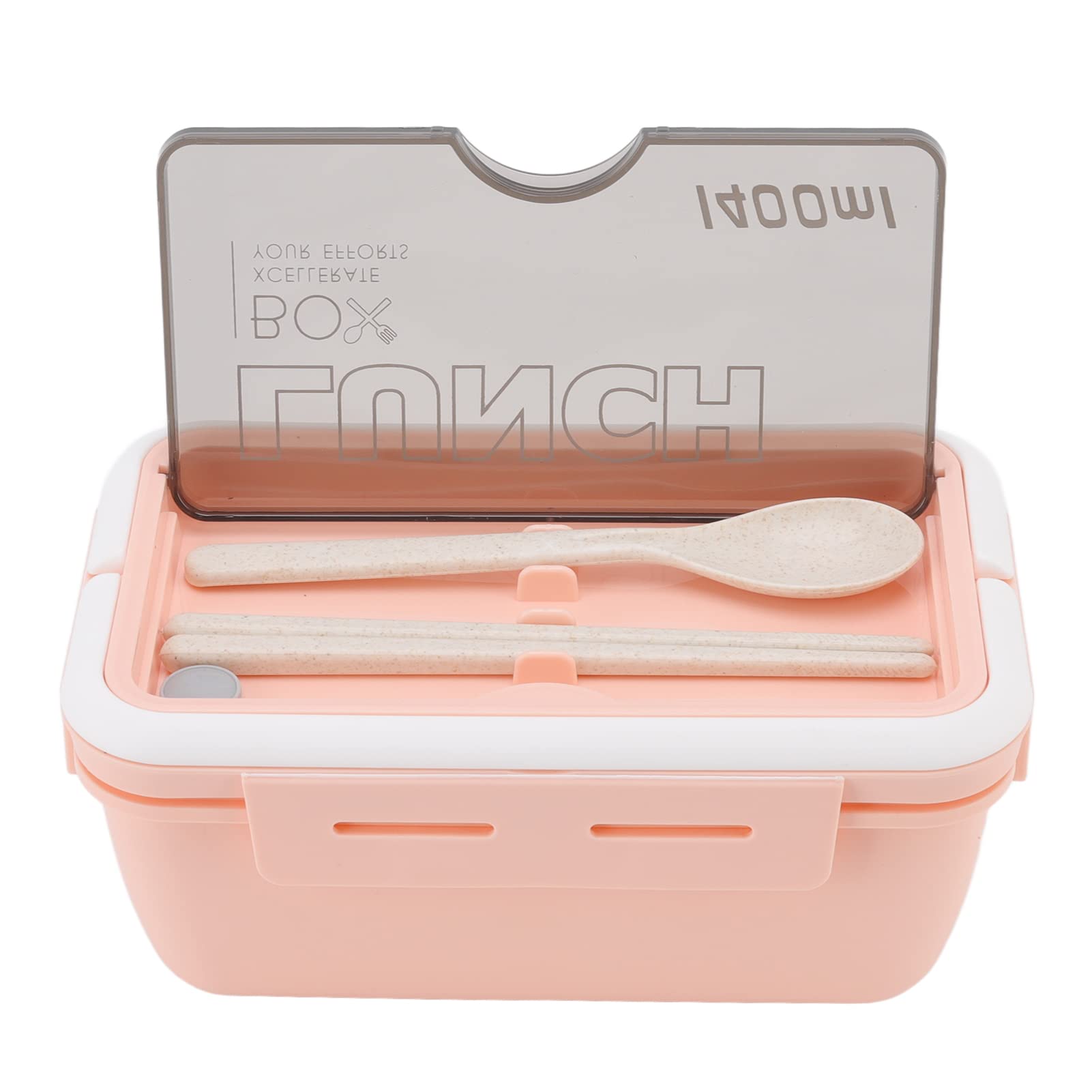 Kids Lunch Box with Spoon & Chopsticks - 3 Compartment Bento Box, Reusable Food Storage Container for School, Office & Travel (Pink) | Perfect for Meal Prep, Picnics & Daily Use