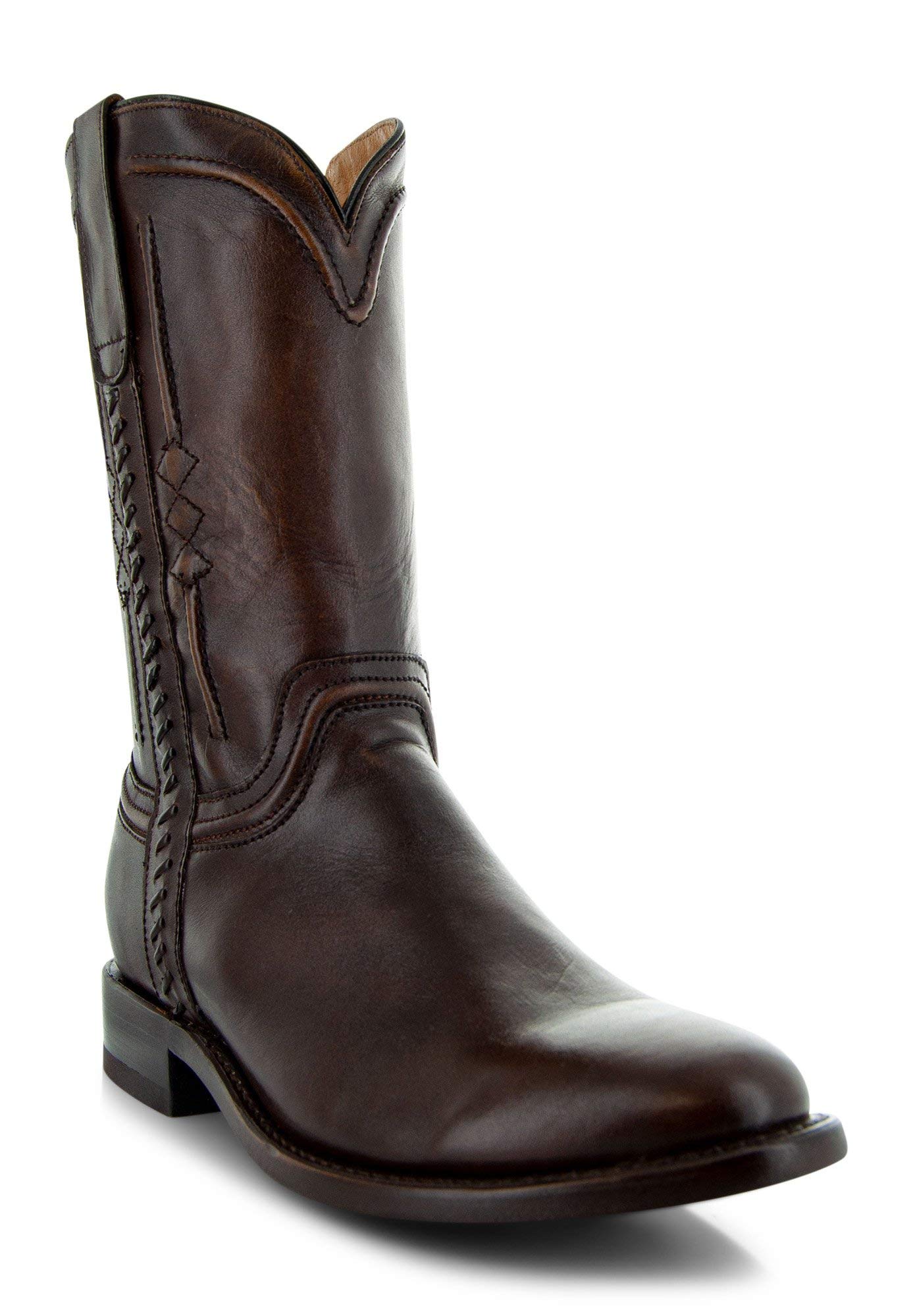 **Soto Boots Men's Roper Cowboy Boots - Genuine Leather Western Boots for Men (H4003) - Comfortable & Durable for Riding, Work & Casual Wear**