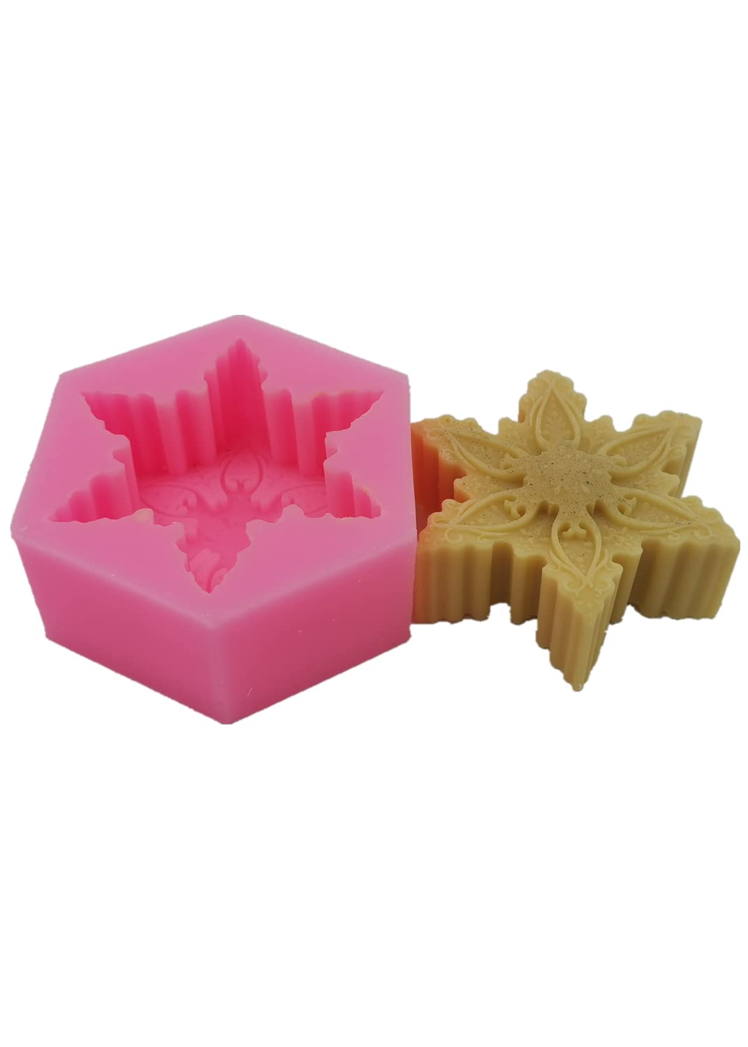 Redxin Snowflake Silicone Mold for Handmade Soap, Candle Making, DIY Crafts, Chocolate & Cake Decorating - Perfect for Holiday Gifts, Bath Bombs, and Home Decor