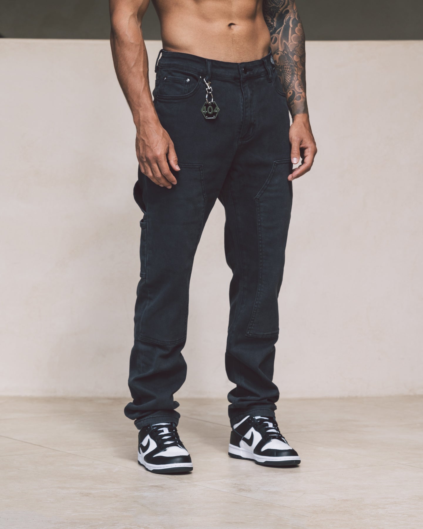 404 Heritage Carpenter Pants for Men - Durable Work Pants with Utility Pockets - Black Denim Workwear for Construction, Carpentry & Outdoor Jobs
