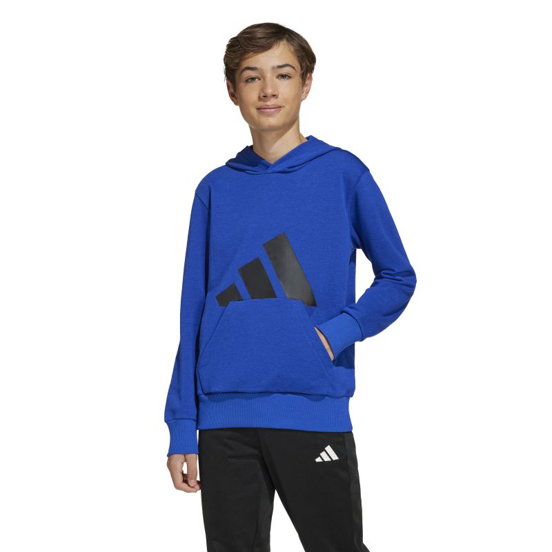 Adidas Boys Essentials Big Logo Hoodie - Comfortable Cotton Pullover Hooded Sweatshirt for Kids | Perfect for School, Sports & Everyday Wear