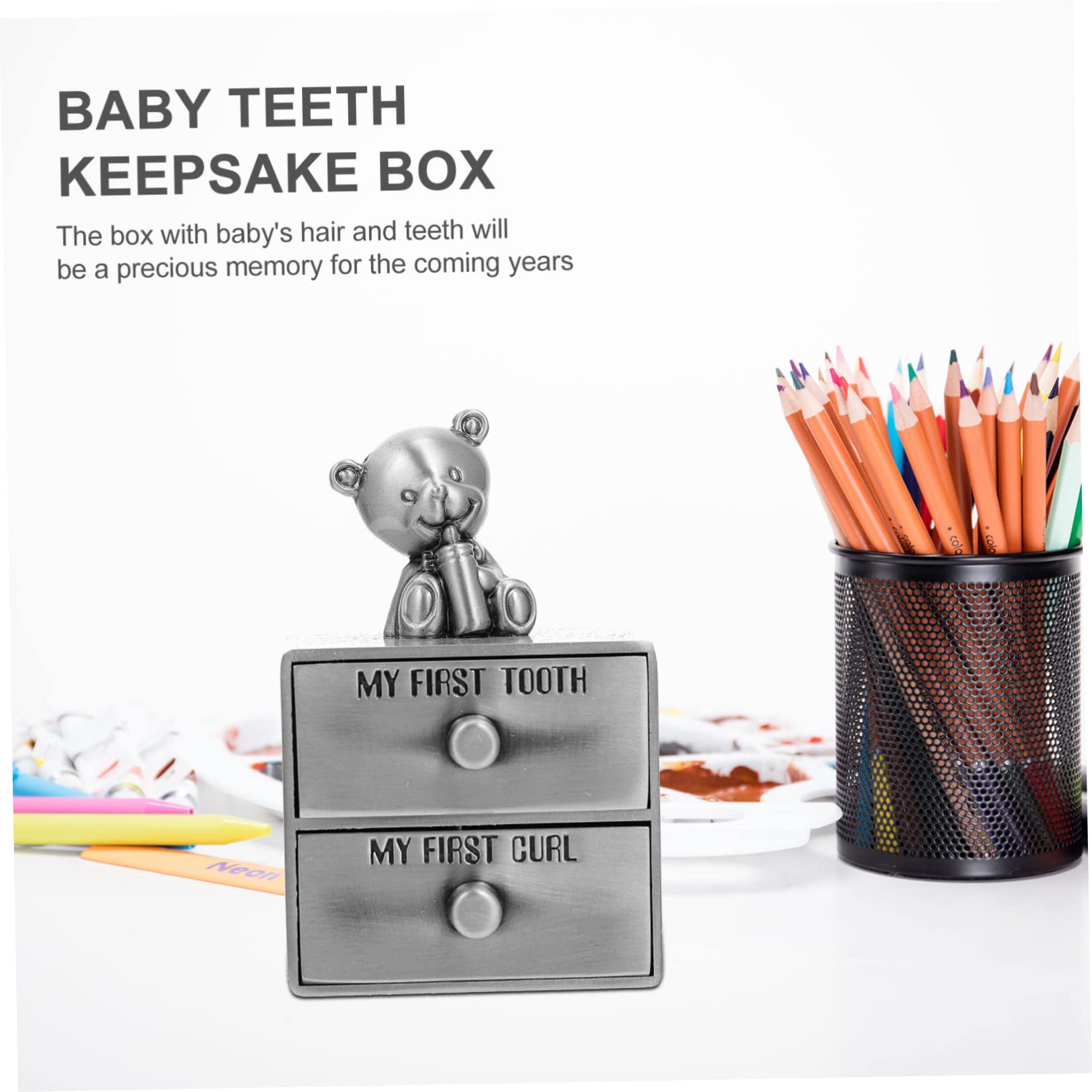 UPKOCH 6-Piece Baby Tooth Keepsake Box Set - First Tooth Storage Organizer for Newborns & Kids - Perfect for Baby Memory Preservation & Nursery Decor