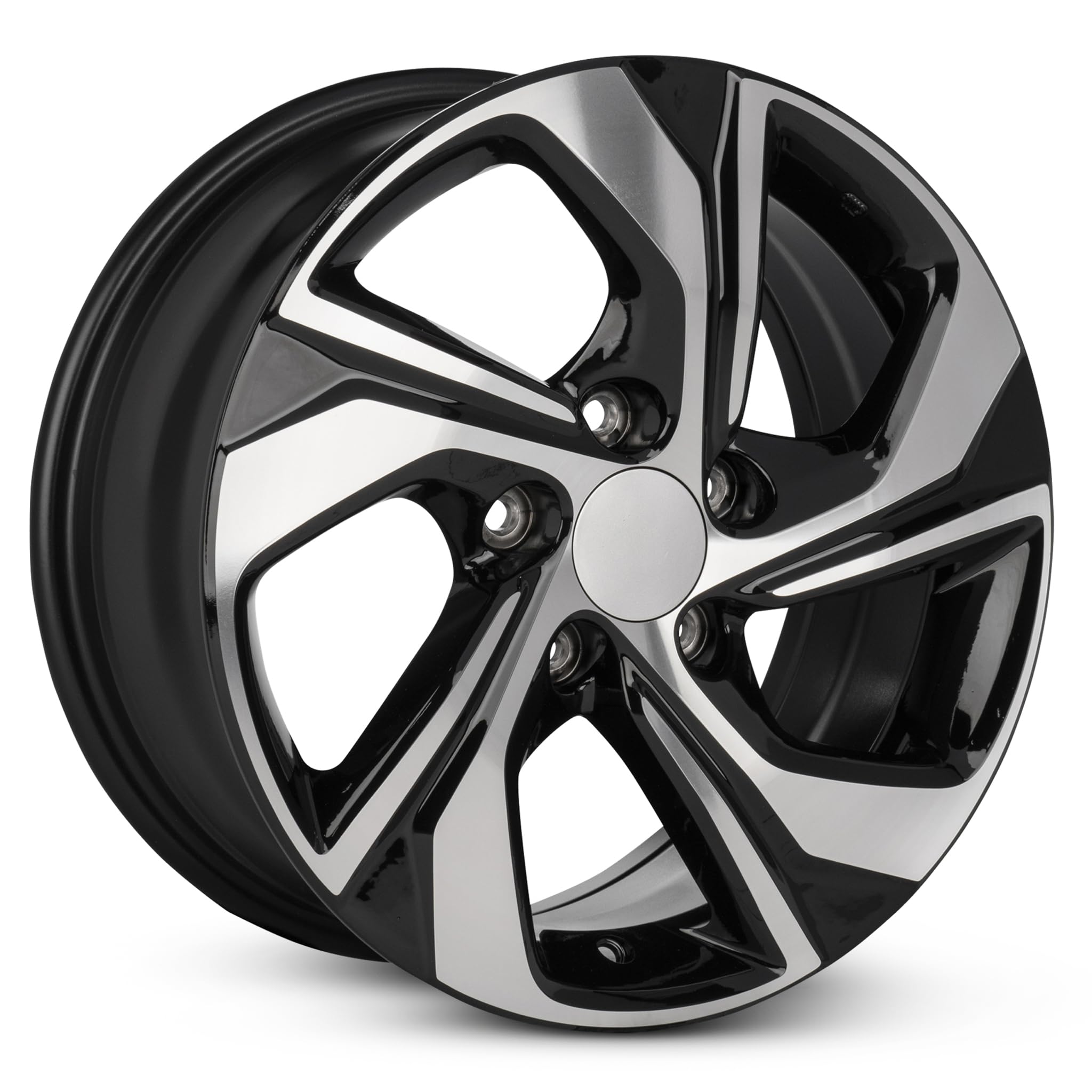 2016-2017 Honda Accord 16 Inch Black Machine Face Diamond Cut Alloy Wheel - Direct OE Replacement - Road Ready Car Rims for Sedan | Perfect for Daily Commute & Highway Driving