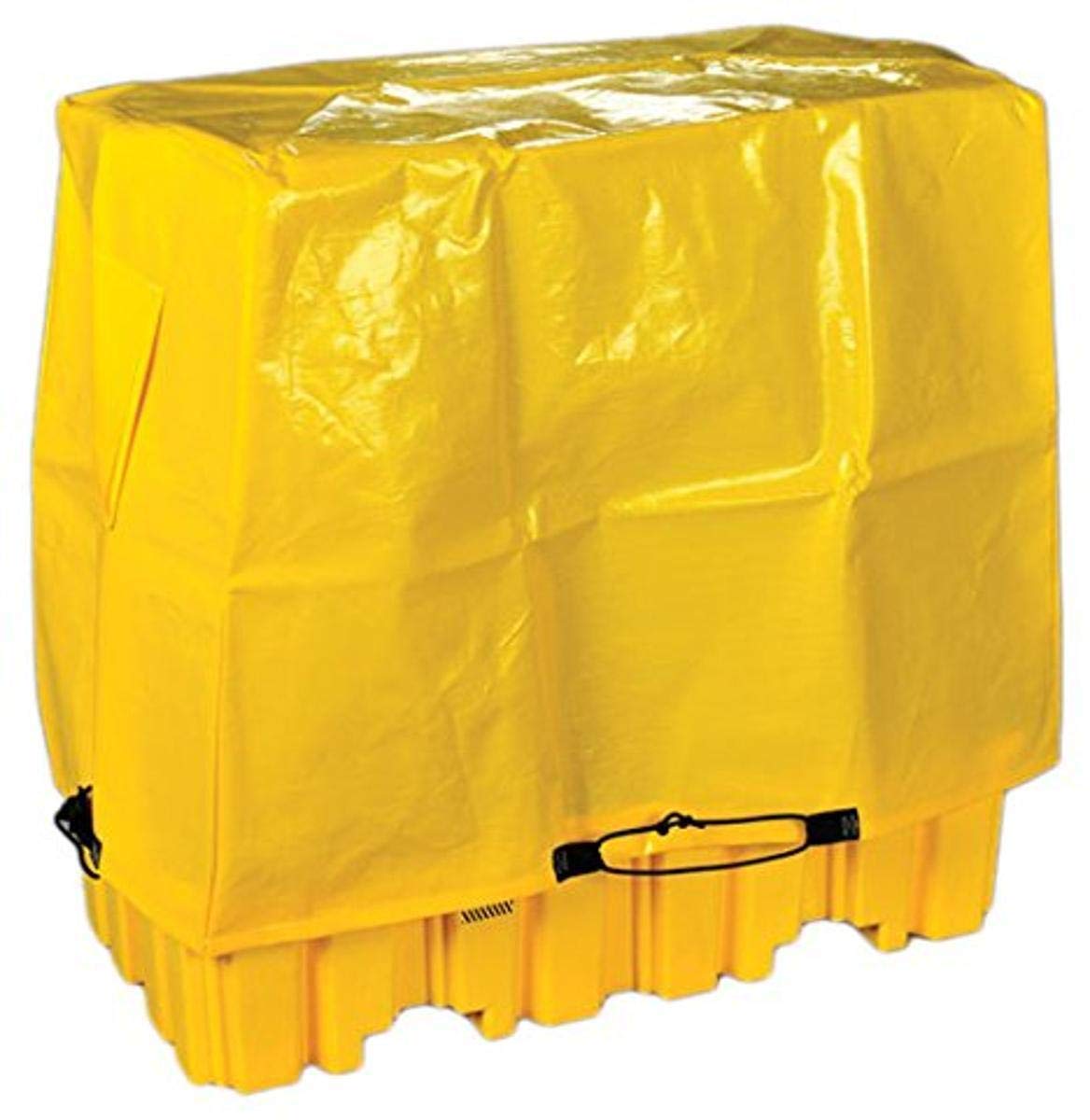Heavy-Duty Eagle T8603 Waterproof Tarp Cover for 2 Drums - Yellow - Perfect for Outdoor Storage, Construction Sites & Industrial Use