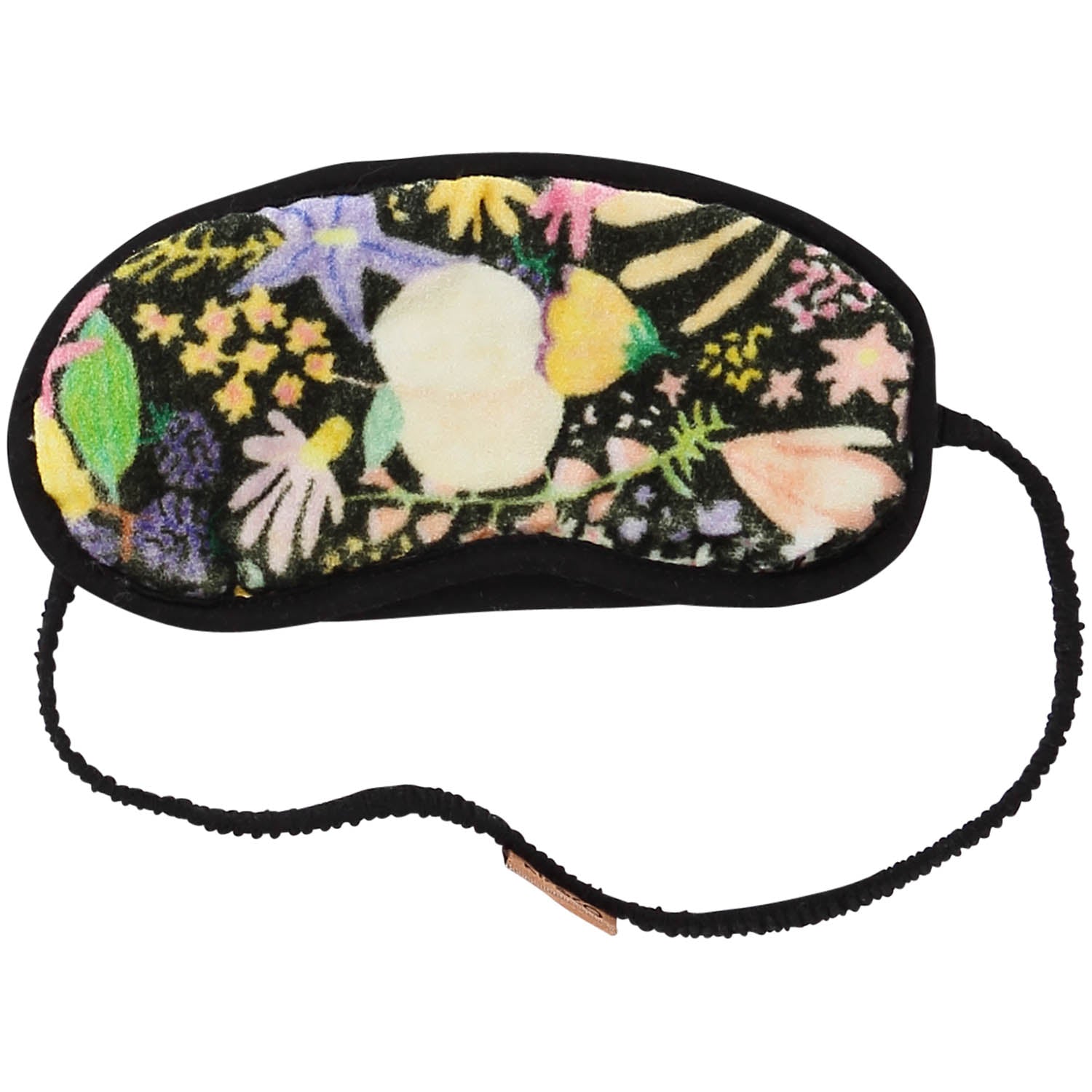Kip & Co Meadow Black Velvet Sleep Mask for Women & Men - Soft Comfortable Eye Mask for Travel, Nap & Night Sleep - Block Light for Better Rest