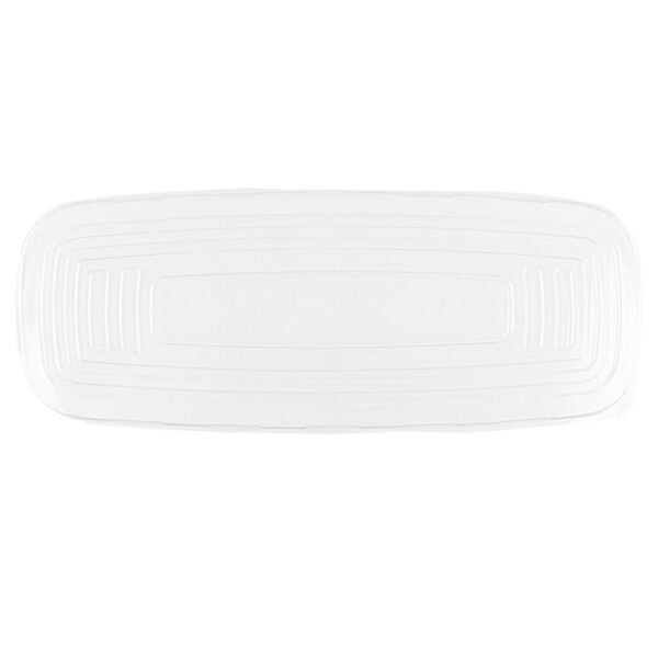 Black and Gold Organic Rectangular Plastic Salad Bowl - 1 Count | Eco-Friendly BPA-Free Serving Dish for Healthy Meals, Picnics & Party Snacks