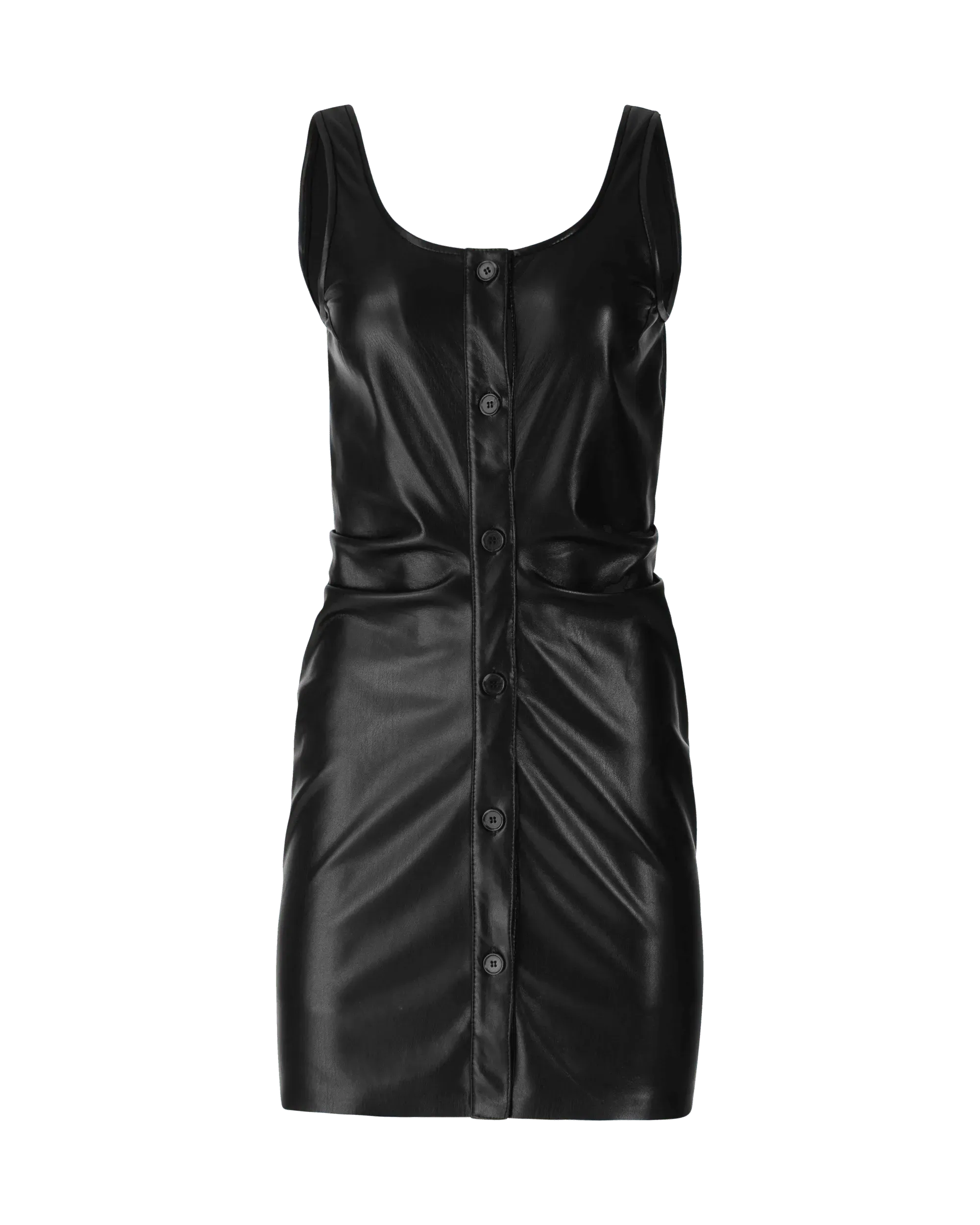 Ernie Vegan Leather Short Dress - Stylish & Sustainable Women's Mini Dress for Night Out, Party, or Casual Wear